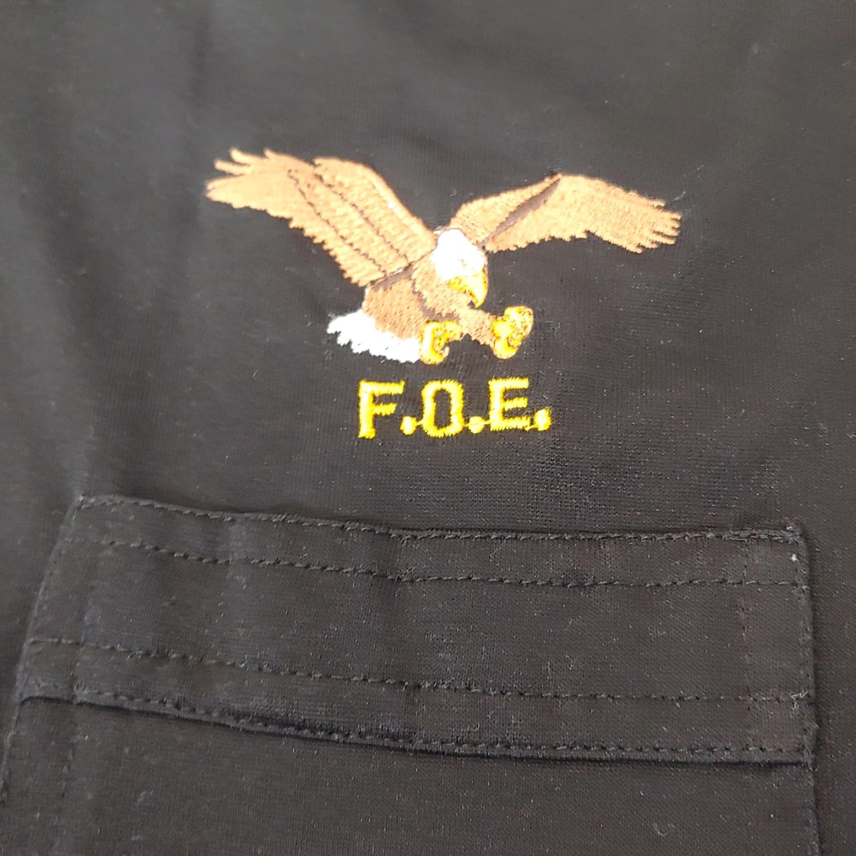 Vintage VINTAGE FOE Fraternal Order Eagles Polo Shirt Small Black Winner Mate Sportswear EXAMPLE Size US S / EU 44-46 / 1 - 2 Thumbnail