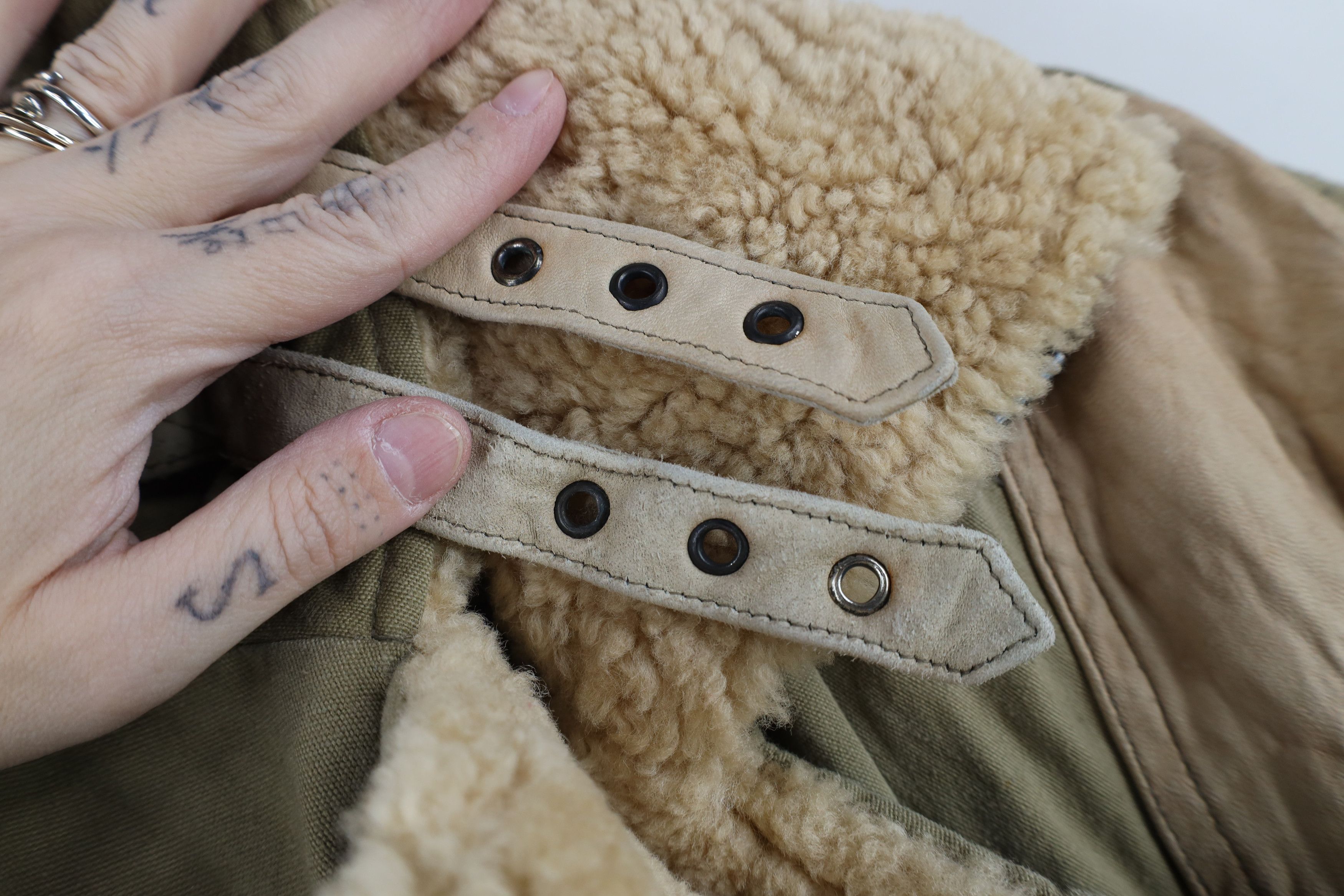 Vintage Vintage 80s Amelia Earhart Shearling Leather Flight Jacket Size M / US 6-8 / IT 42-44 - 7 Thumbnail