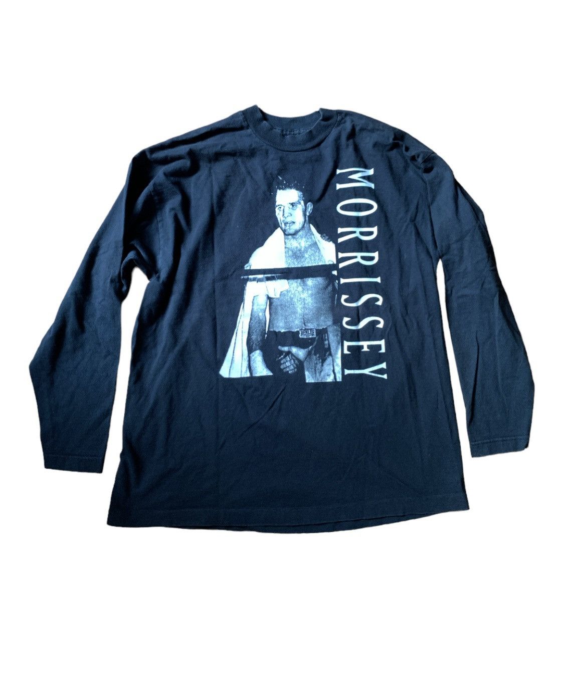 image of Band Tees x Morrissey Ls Morrissey Boxers Vintage Tee in Black, Men's (Size XL)