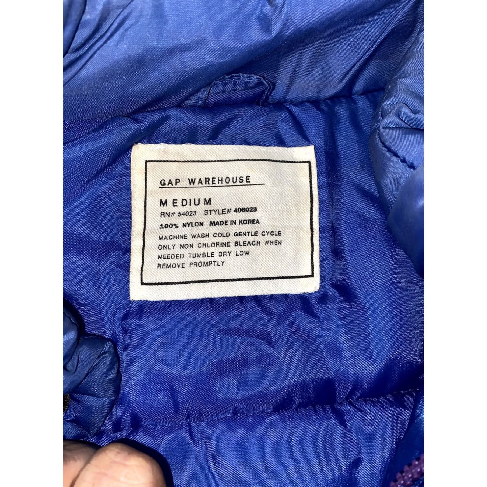 Gap VINTAGE Gap warehouse puffer vest Blue size M 90s Y2K Mens Barnd: The Gap | Vest | Puffer Jacket Size US M / EU 48-50 / 2 - 2 Thumbnail