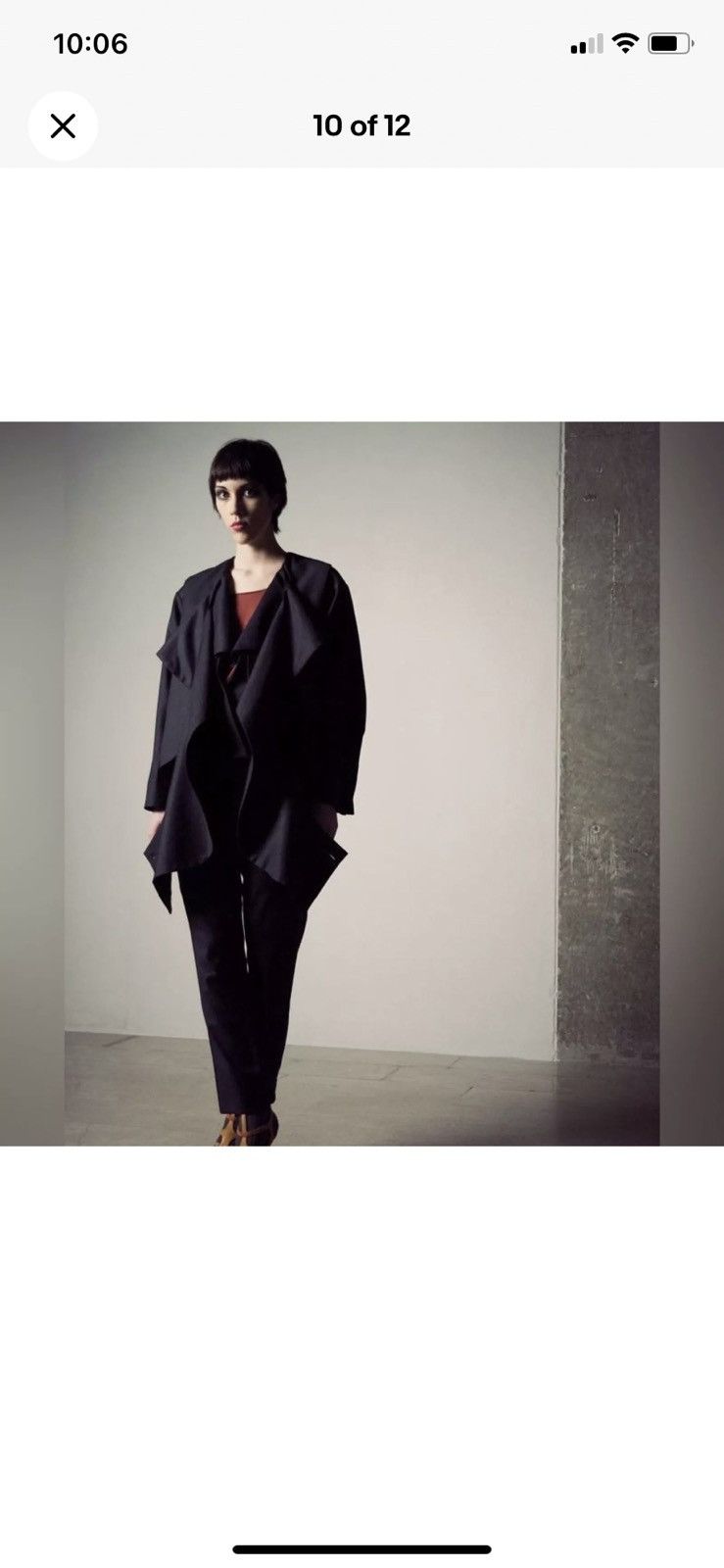 Designer PATRIZIA LUCA | NWT Modern Trench Coat Swing Jacket - Black Size M / US 6-8 / IT 42-44 - 12 Thumbnail
