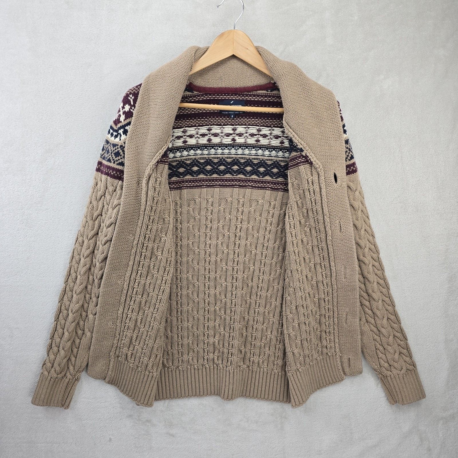 Daniel Hechter Daniel Hechter Shawl Cardigan Small Fair Isle Cable Knit Size US S / EU 44-46 / 1 - 5 Thumbnail