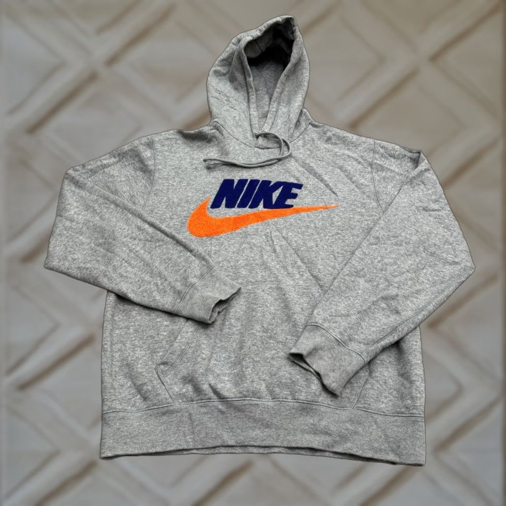 Nike Nike Mens Pullover Hoodie Sweatshirt S Gray Fleece Logo Casual Active Streetwear Size US S / EU 44-46 / 1 - 1 Thumbnail