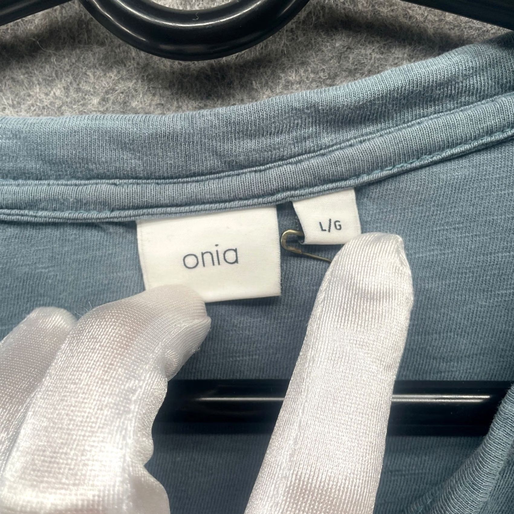 Onia Onia Henley Long Sleeve T-Shirt Mens L Dusty Blue Cotton Size US L / EU 52-54 / 3 - 5 Thumbnail
