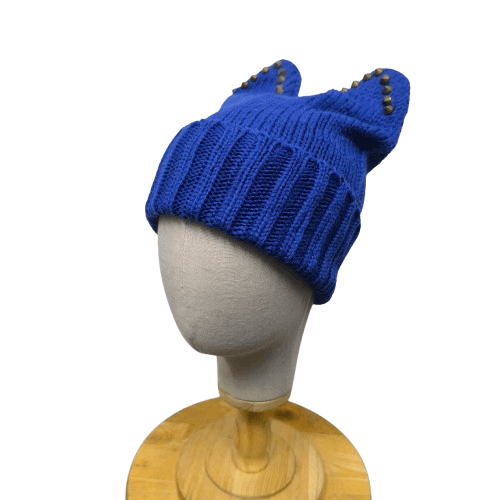 Tornado Mart ☠️ Harajuku style devil horn stud punk emo beanie hat Size ONE SIZE - 2 Thumbnail