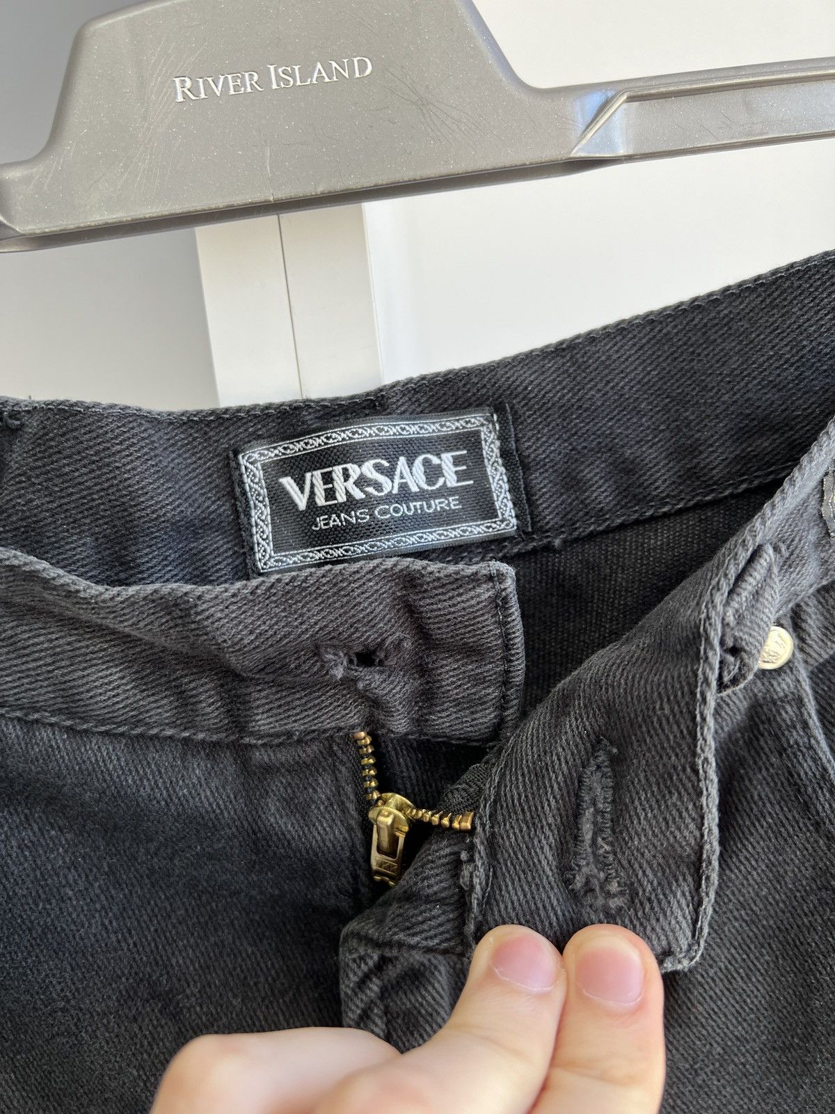 Versace Jeans Couture × Vintage Vintage Versace Jeans Couture black pants Size US 36 / EU 52 - 9 Thumbnail