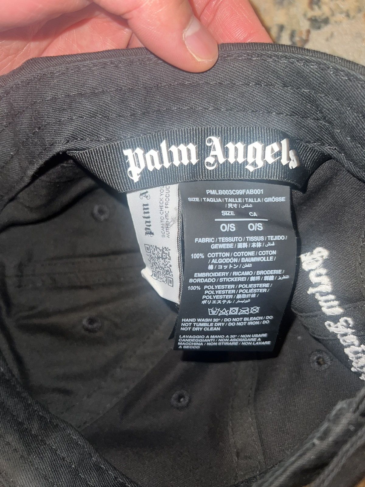 Palm Angels Black Palm Angeles Cap Sz OS Size ONE SIZE - 3 Thumbnail