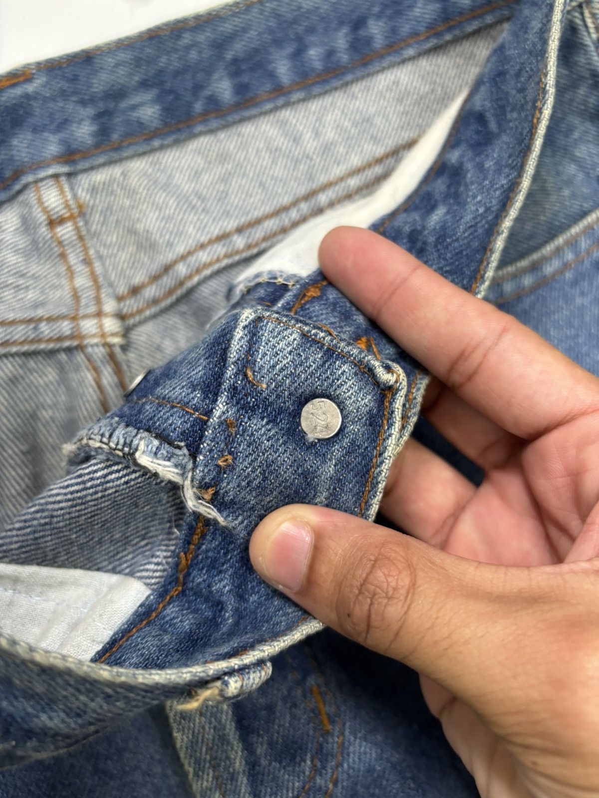 Levi's × Levi's Vintage Clothing × Vintage Vintage LEVIS 501 🇺🇸 PATCHWORK DISTRESSED DENIM JEANS Size US 30 / EU 46 - 10 Thumbnail