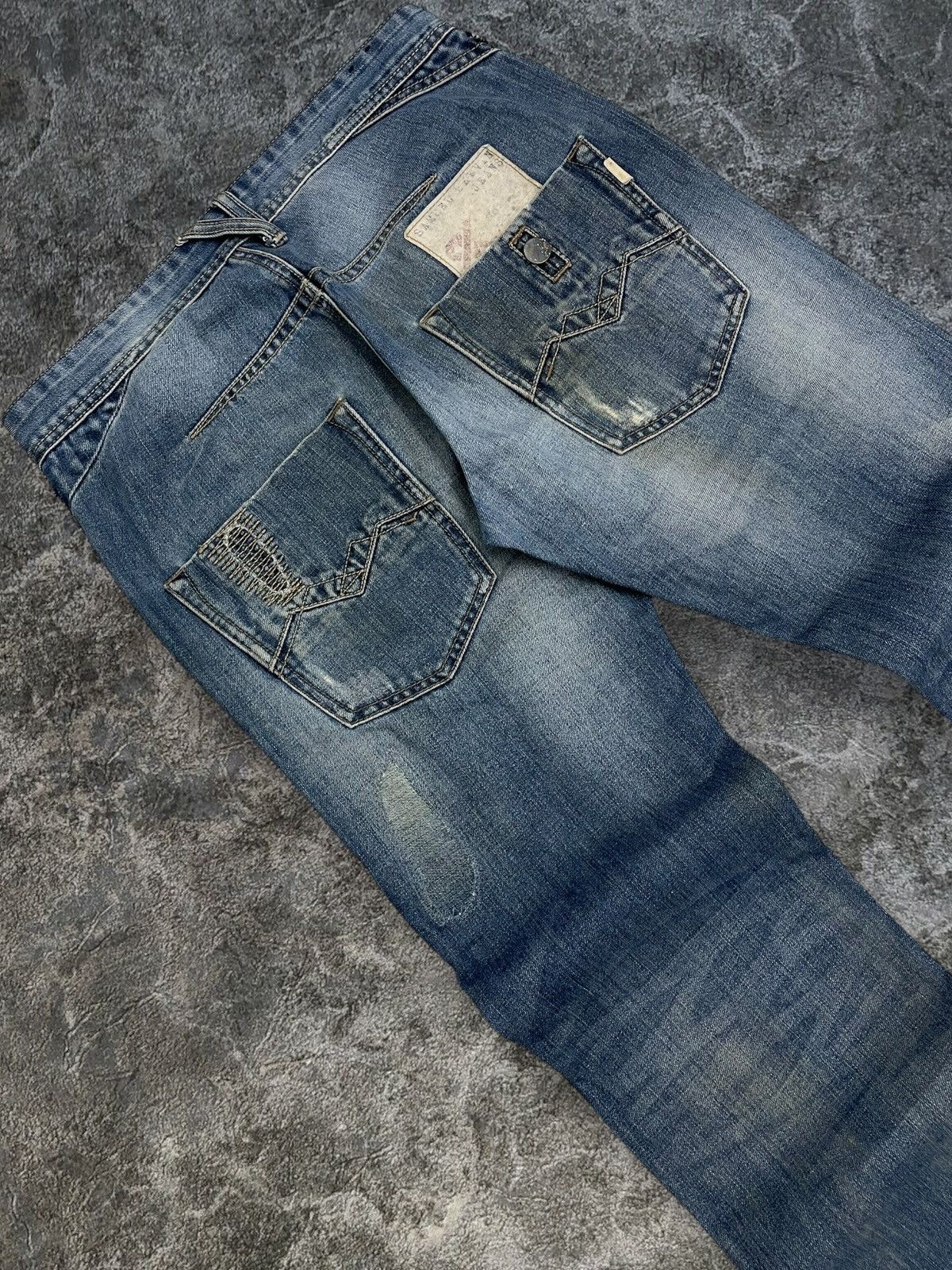 Japanese Brand Vintage Designer Samuel & Kevin Distressed Rockstar Denim Size US 31 - 12 Thumbnail