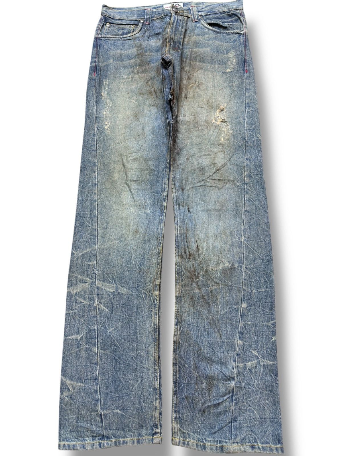 Hysteric Glamour Vintage Jungle Storm Mudwash Ripped Distressed Denim Size US 33 - 1 Thumbnail