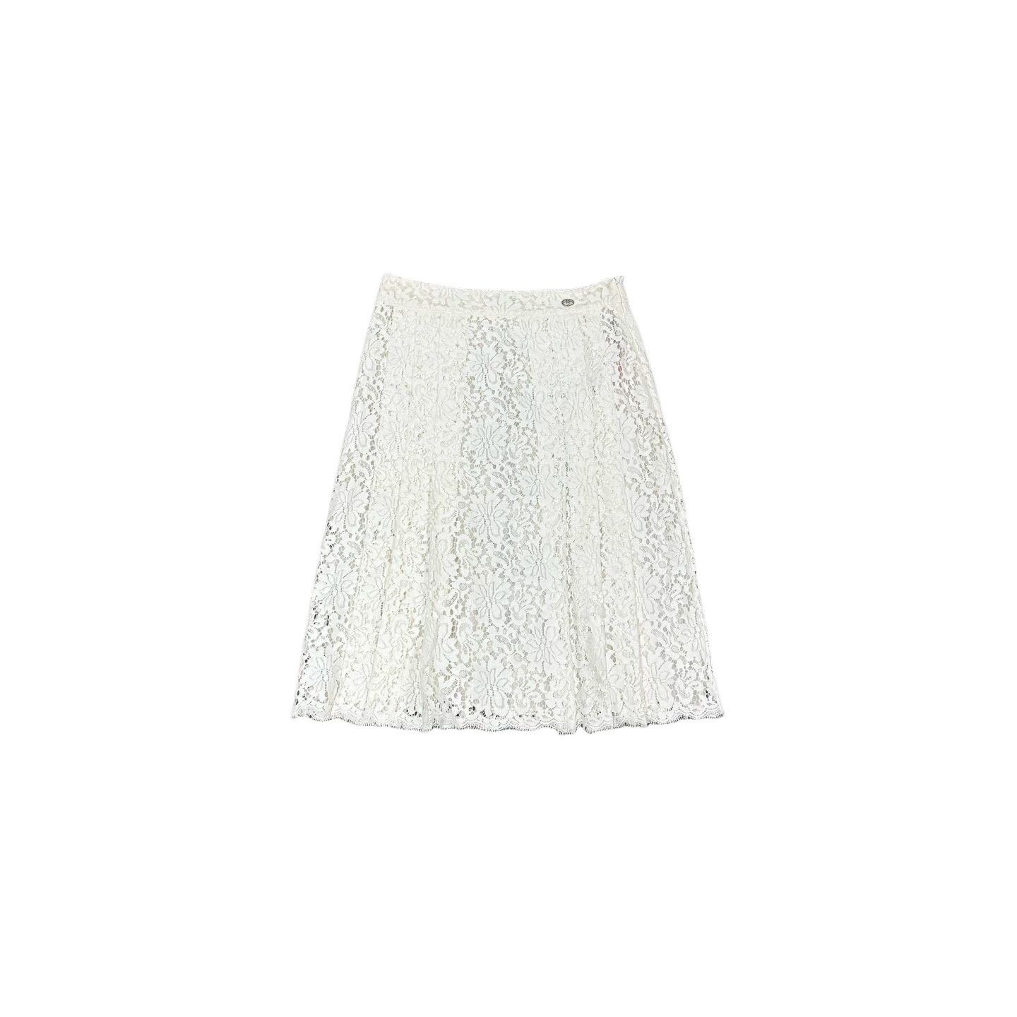 Chanel Chanel Floral Lace Midi Skirt 36 Size 26" / US 2 / IT 38 - 1 Thumbnail