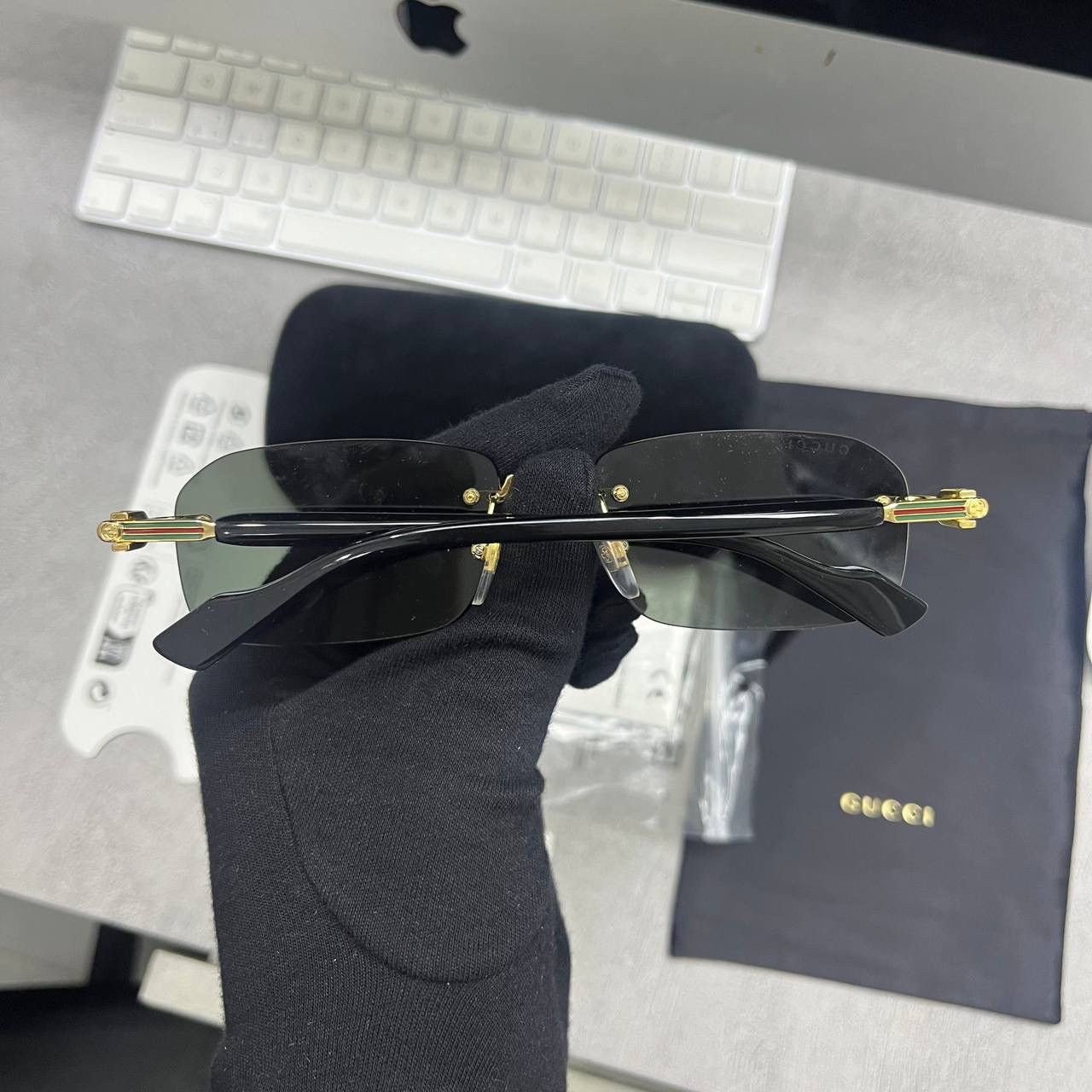 Gucci GUCCI GG1221S 001 SUNGLASSES Size ONE SIZE - 4 Thumbnail