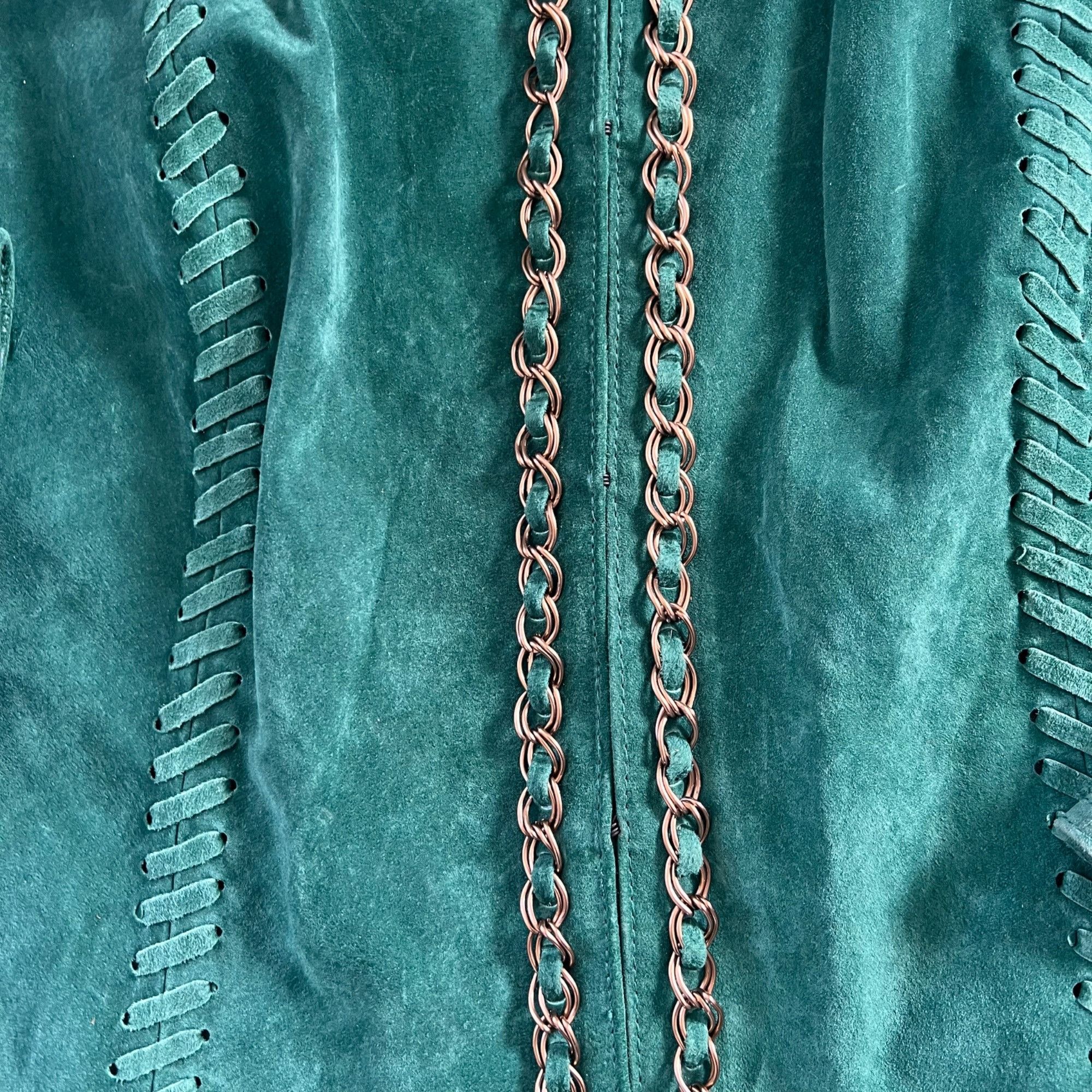 Other Hal Rubenstein Jade Green 100% Leather Fully Lined Jacket 1X Size XL / US 12-14 / IT 48-50 - 7 Thumbnail