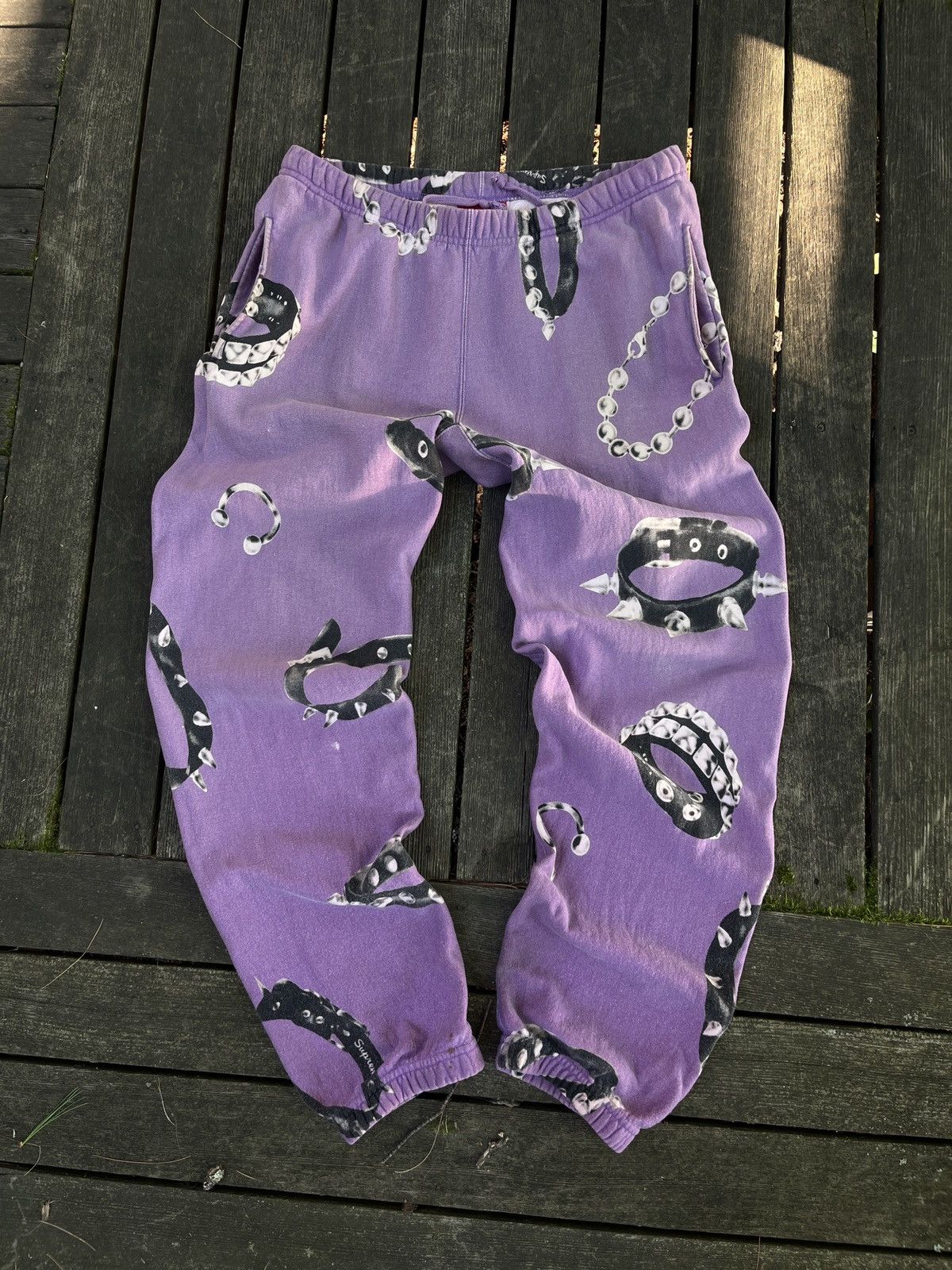 Supreme studded/spiked collar sweatpants S
