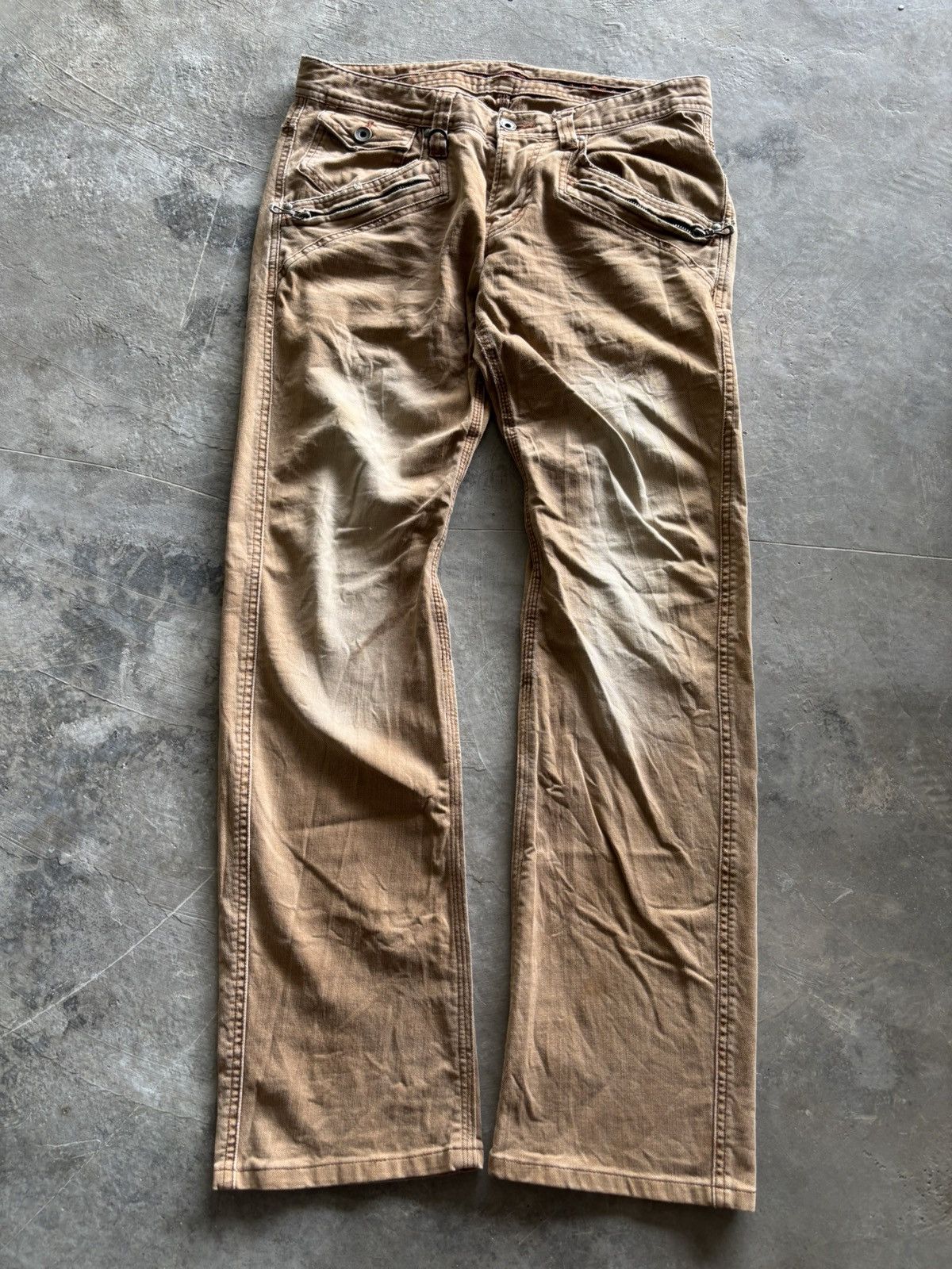 Japanese Brand nicole club for men washed faded khakis brown japanese punk Size US 32 / EU 48 - 1 Thumbnail