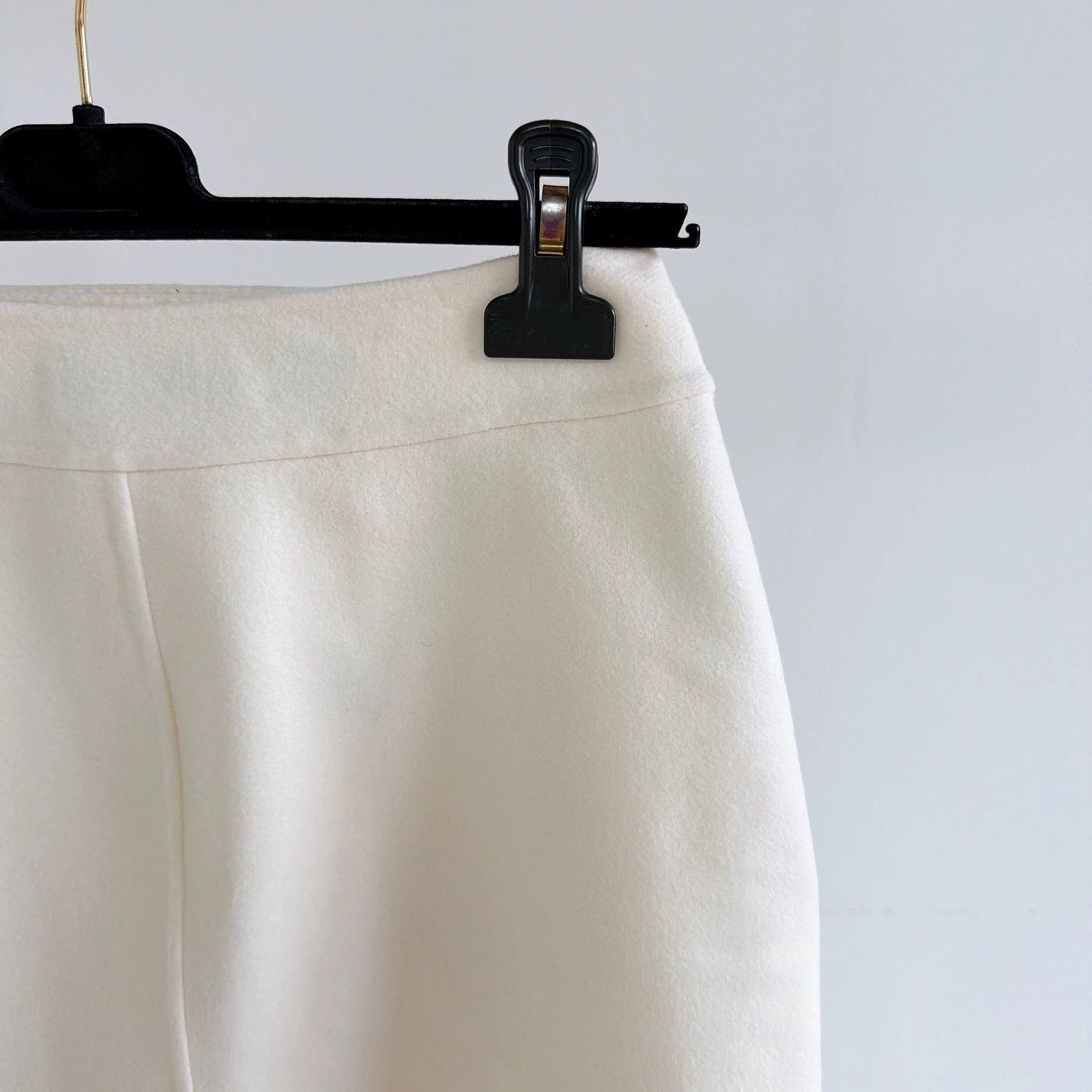 Christian Dior Monsieur CHRISTIAN DIOR white wool mini skirt F34 Size 25" / US 0 / IT 36 - 5 Thumbnail