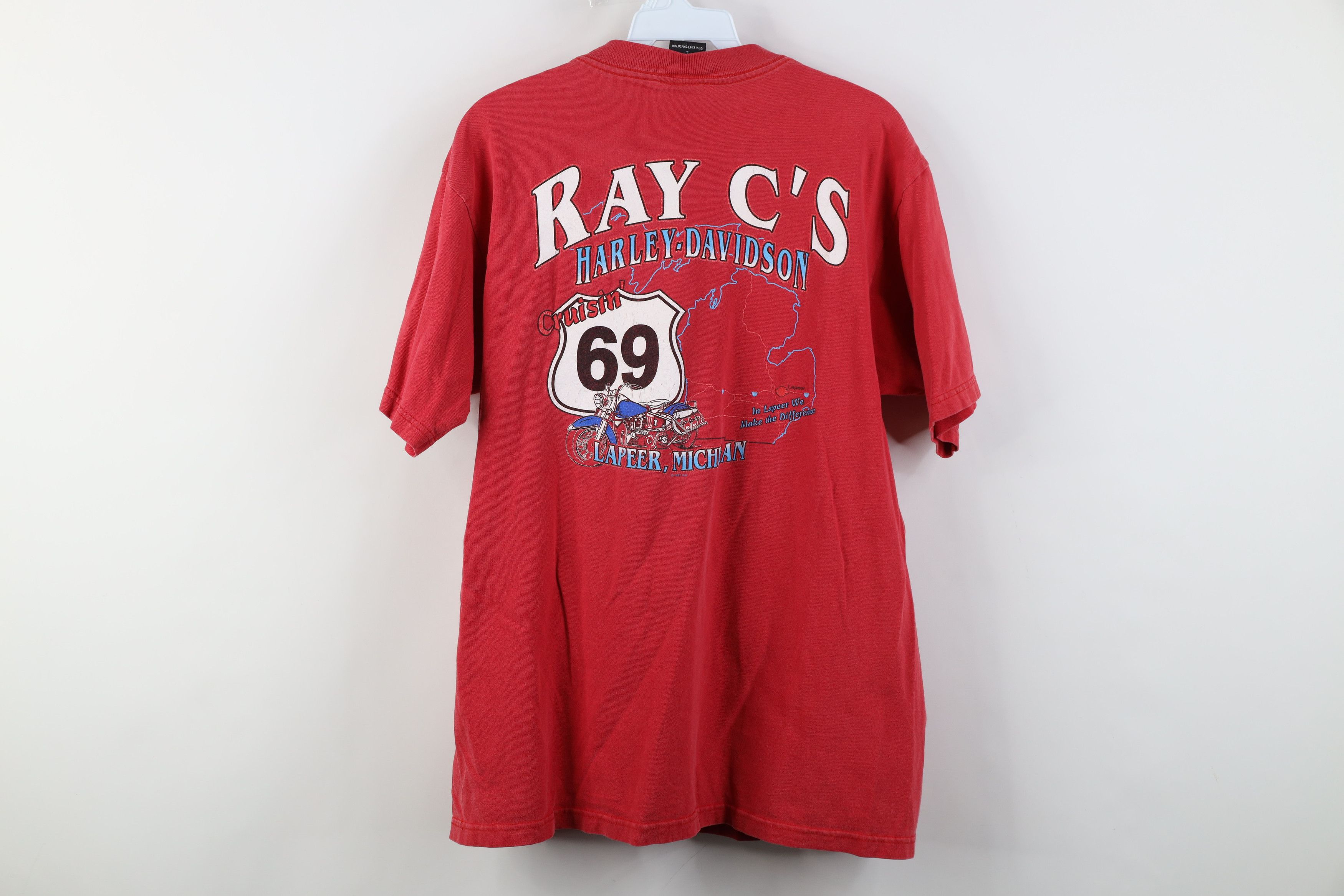 Harley Davidson Vintage 90s Harley Davidson Short Sleeve T-Shirt Red USA Size US L / EU 52-54 / 3 - 13 Thumbnail