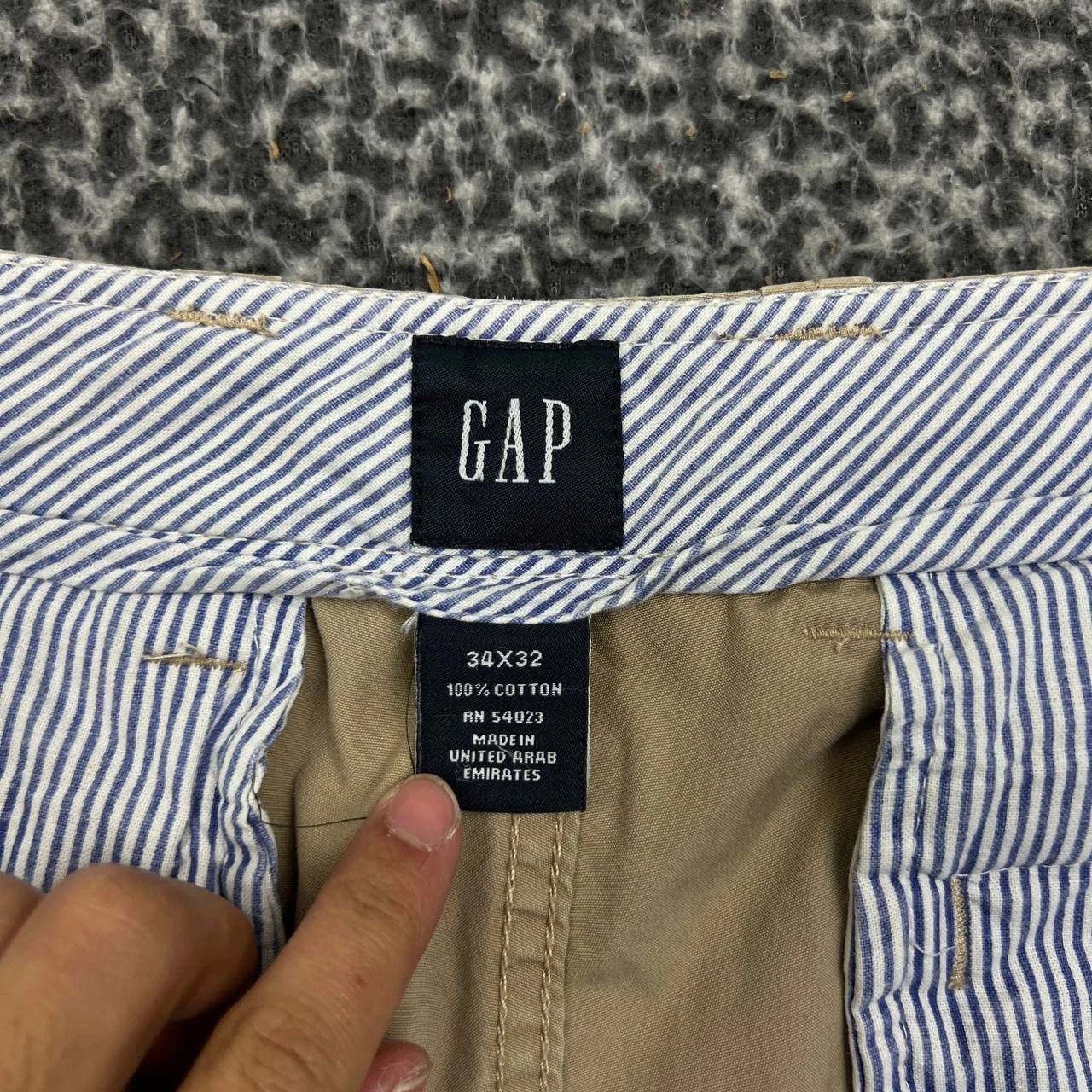 Gap Gap Pants Men 34x32 Khaki Chino Straight Fit Pocket Cotton Size US 34 / EU 50 - 3 Thumbnail