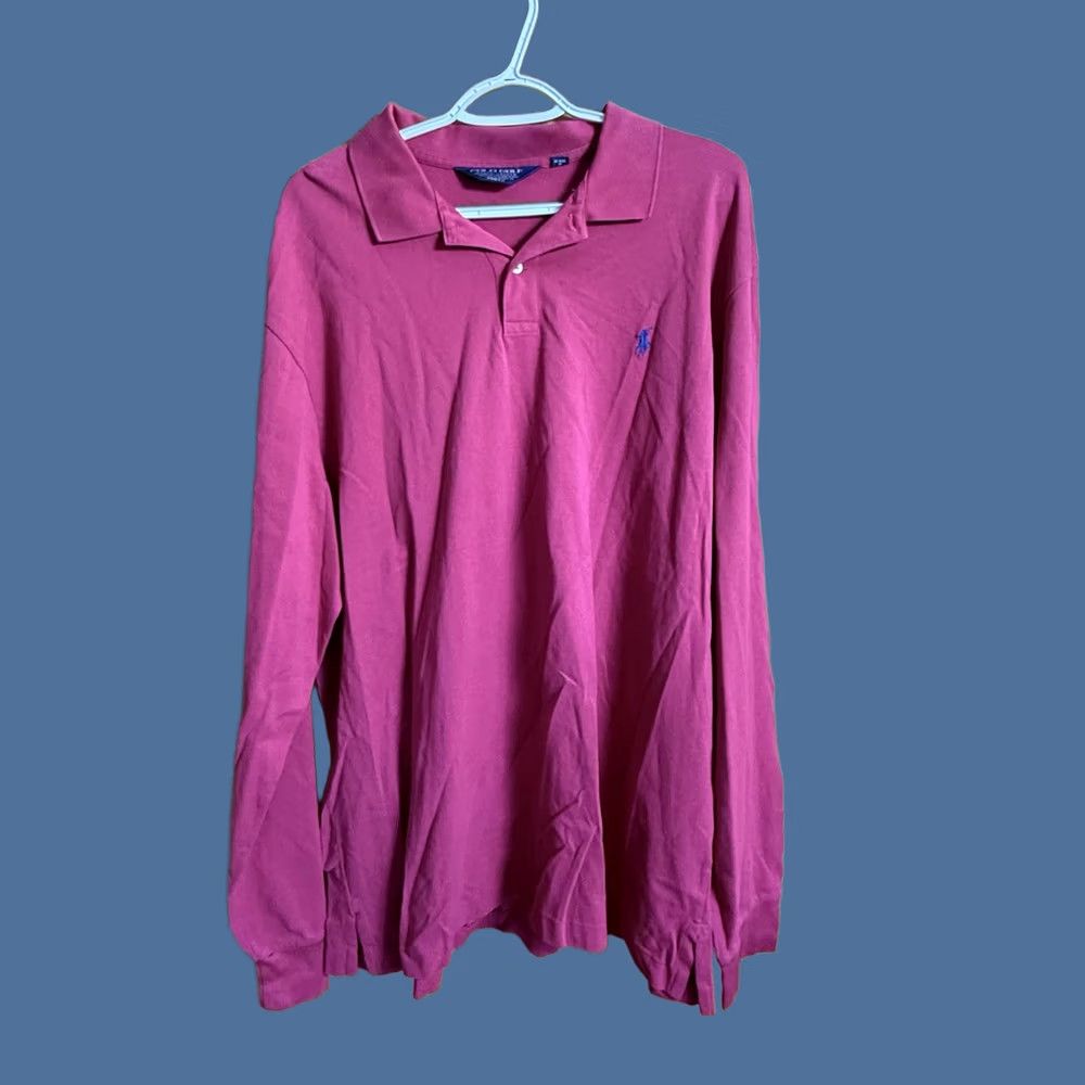 Vintage Polo Golf Mens Long Sleeve Berry Shirt XXL Blue Pony Preppy Old Money Sporty Size US XXL / EU 58 / 5 - 1 Thumbnail