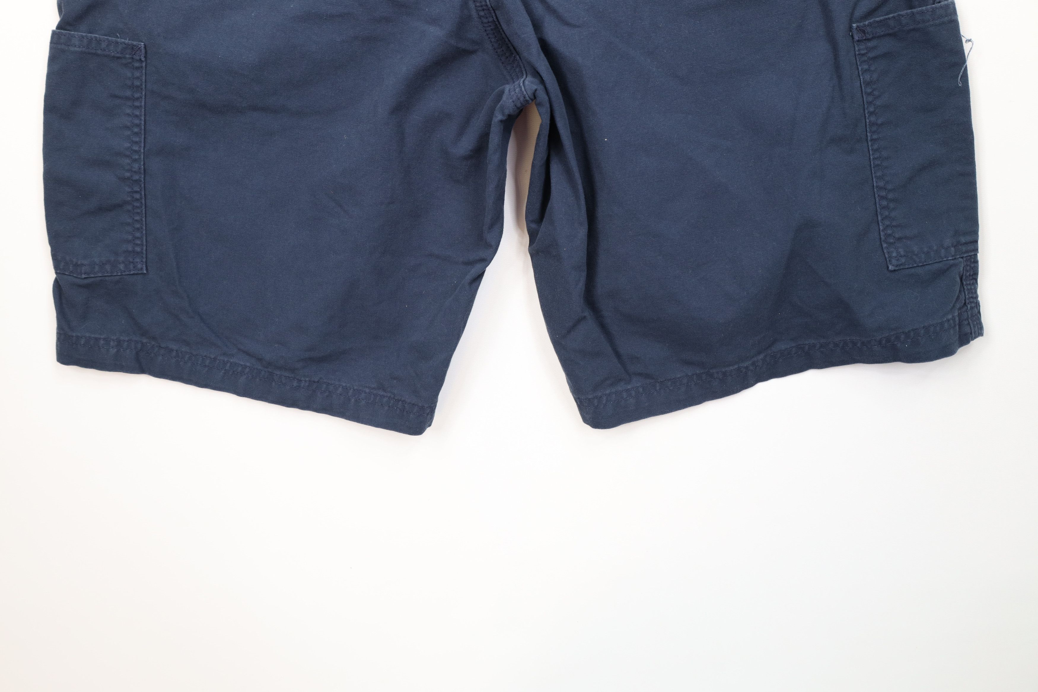 Carhartt Vintage Y2K Carhartt Spell Canvas Dungaree Shorts Navy Blue Size US 40 / EU 56 - 11 Thumbnail