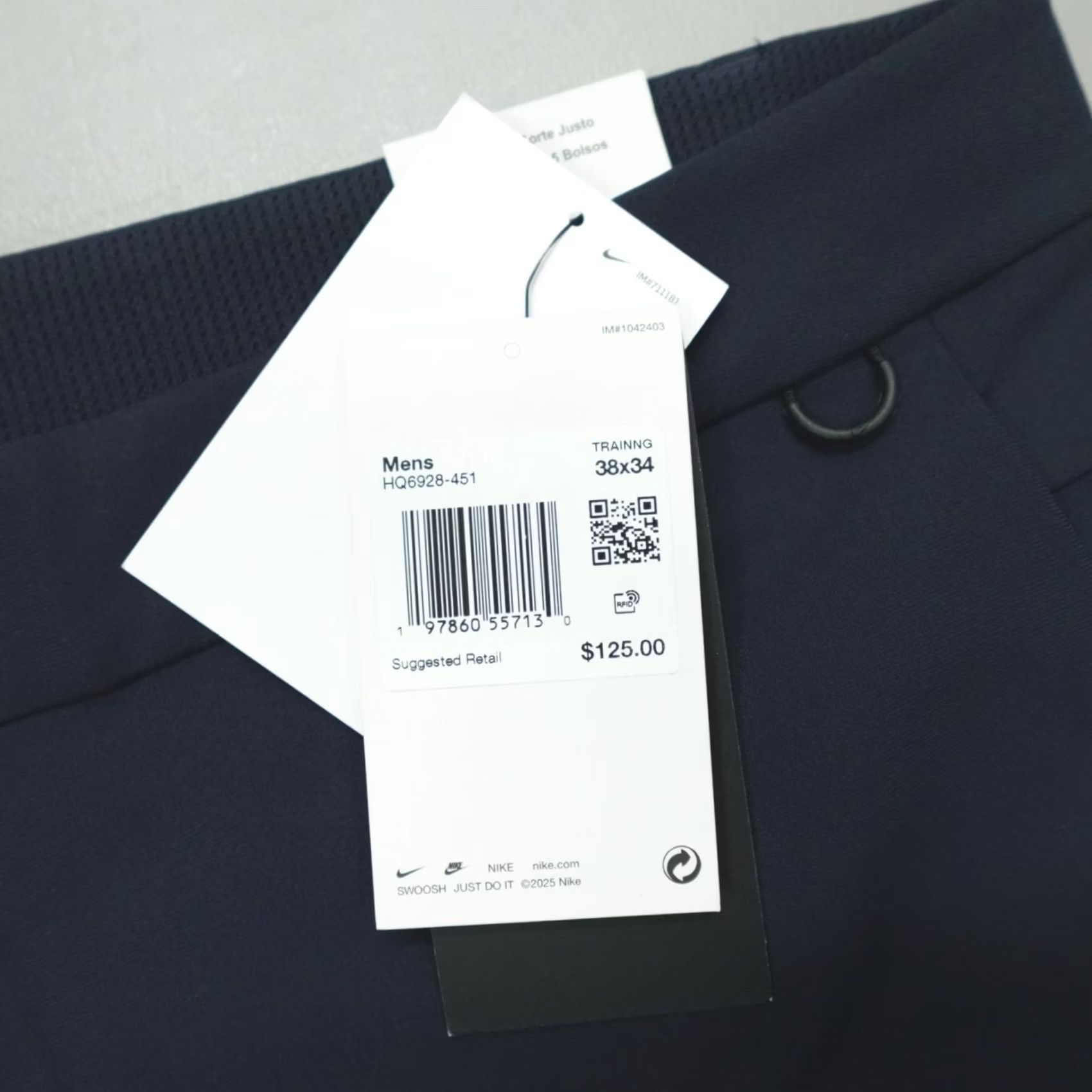 Nike Nike 24.7 PerfectStretch Dri FIT 5 Pocket Slim Fit Pants 38x34 Blue Mens Regular Pants Size US 38 / EU 54 - 3 Thumbnail