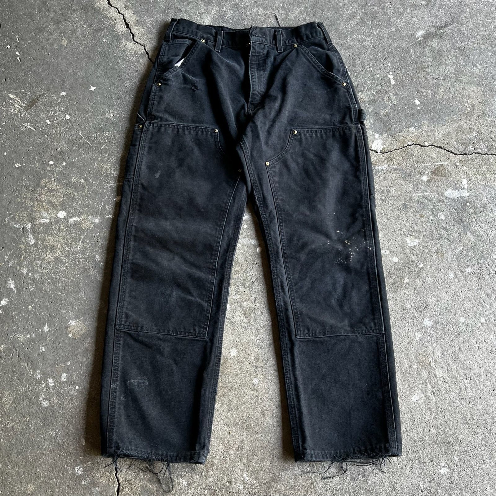 Carhartt × Vintage Carhartt black double knee work wear carpenter pants Size US 28 / EU 44 - 1 Thumbnail