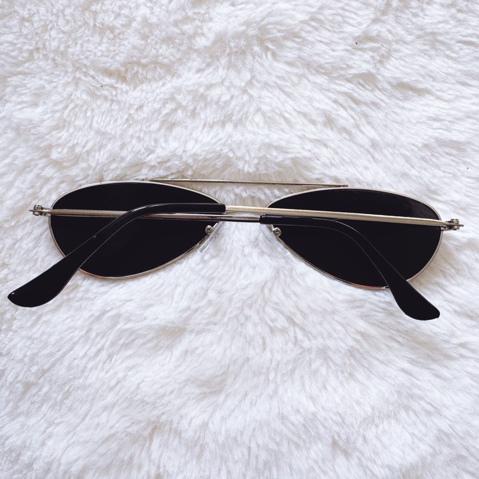 Other Carl Black w/ Silver Rims Aviator Sunglasses Size ONE SIZE - 11 Thumbnail