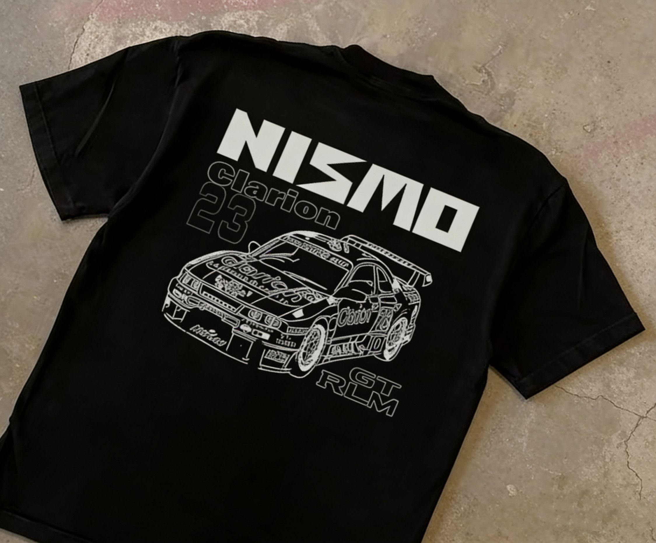 Other Street Retro Sport Car Sketch Heavy Cotton Black T-Shirt Size US M / EU 48-50 / 2 - 1 Thumbnail