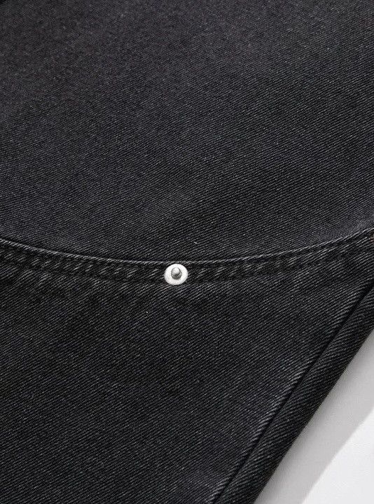 Japanese Brand × Other Streetwear Casual Design Washed Black Loose Jeans Pants Size US 31 - 6 Thumbnail