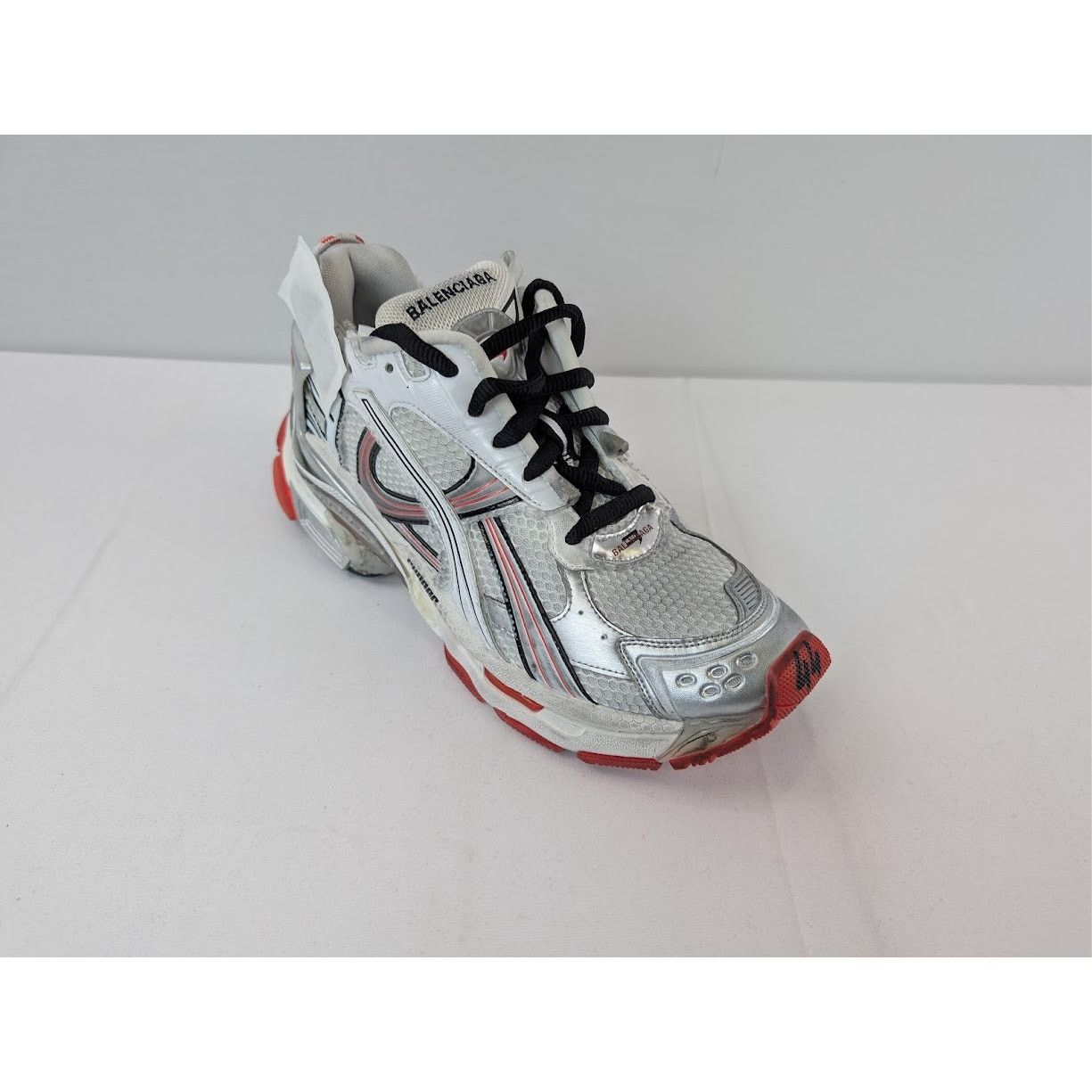 Balenciaga o1rshd1 Mesh Rubber Runners in White/Red/Black Size US 11 / EU 44 - 3 Thumbnail
