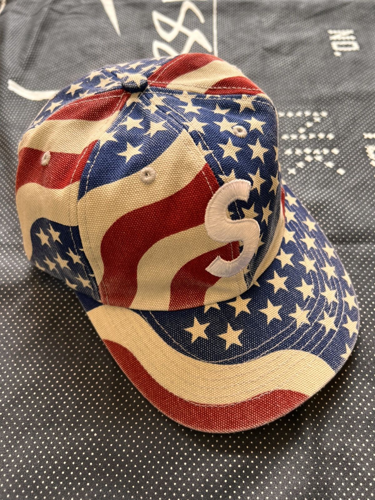 Supreme Supreme Pigment Coated S Logo 6-Panel Cap USA Flag america Size ONE SIZE - 4 Thumbnail