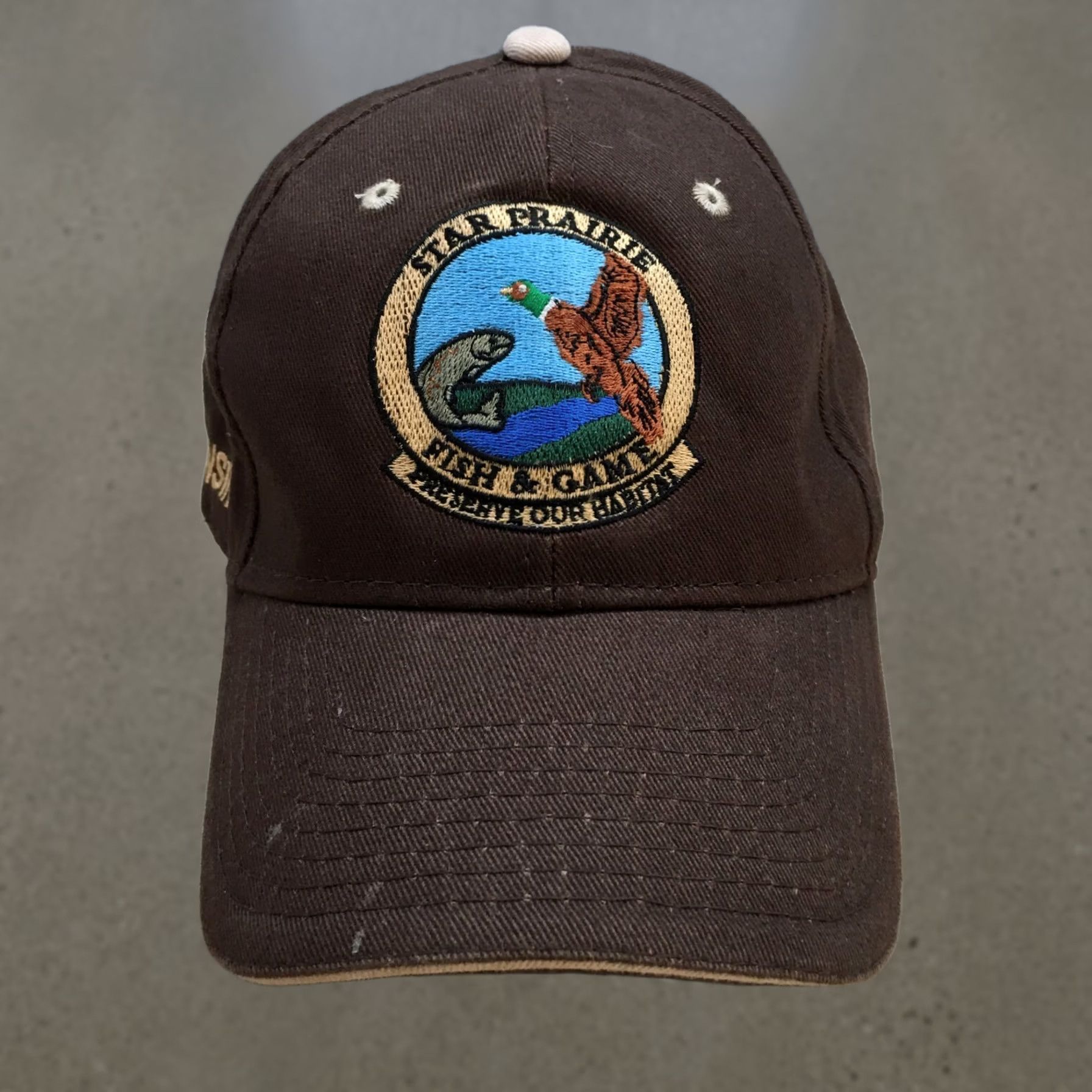 Vintage OC Caps Star Prairie Fish & Game Baseball Cap Hat Mens Brown One Size Casual Size ONE SIZE - 1 Thumbnail