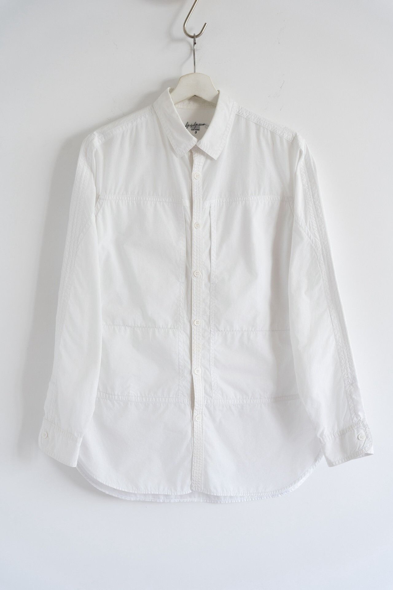 Yohji Yamamoto Yohji Yamamoto White Shirt with Unique Design Size US L / EU 52-54 / 3 - 1 Thumbnail