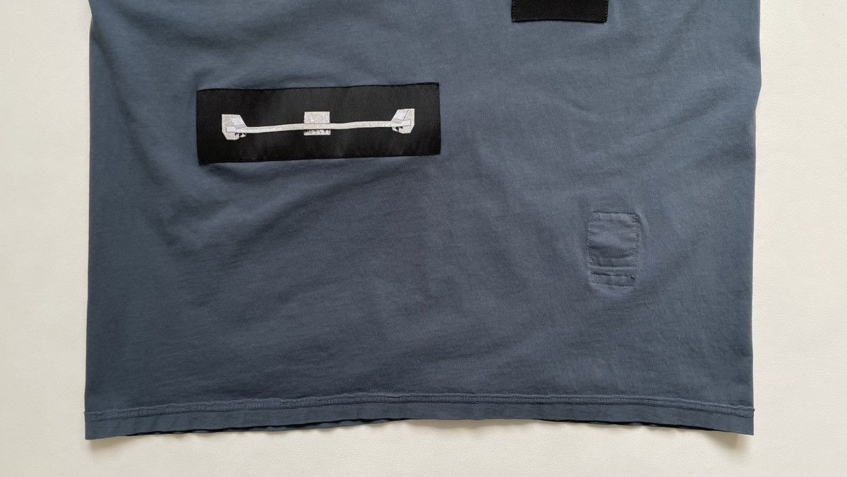 Rick Owens Drkshdw Blue ‘Patch Detail’ Level T Shirt Size US M / EU 48-50 / 2 - 7 Thumbnail