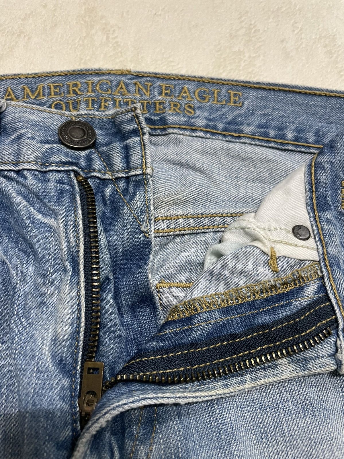 American Eagle Outfitters Vintage American Eagle Outfitters Distress Faded Denim Jeans Size US 28 / EU 44 - 7 Thumbnail