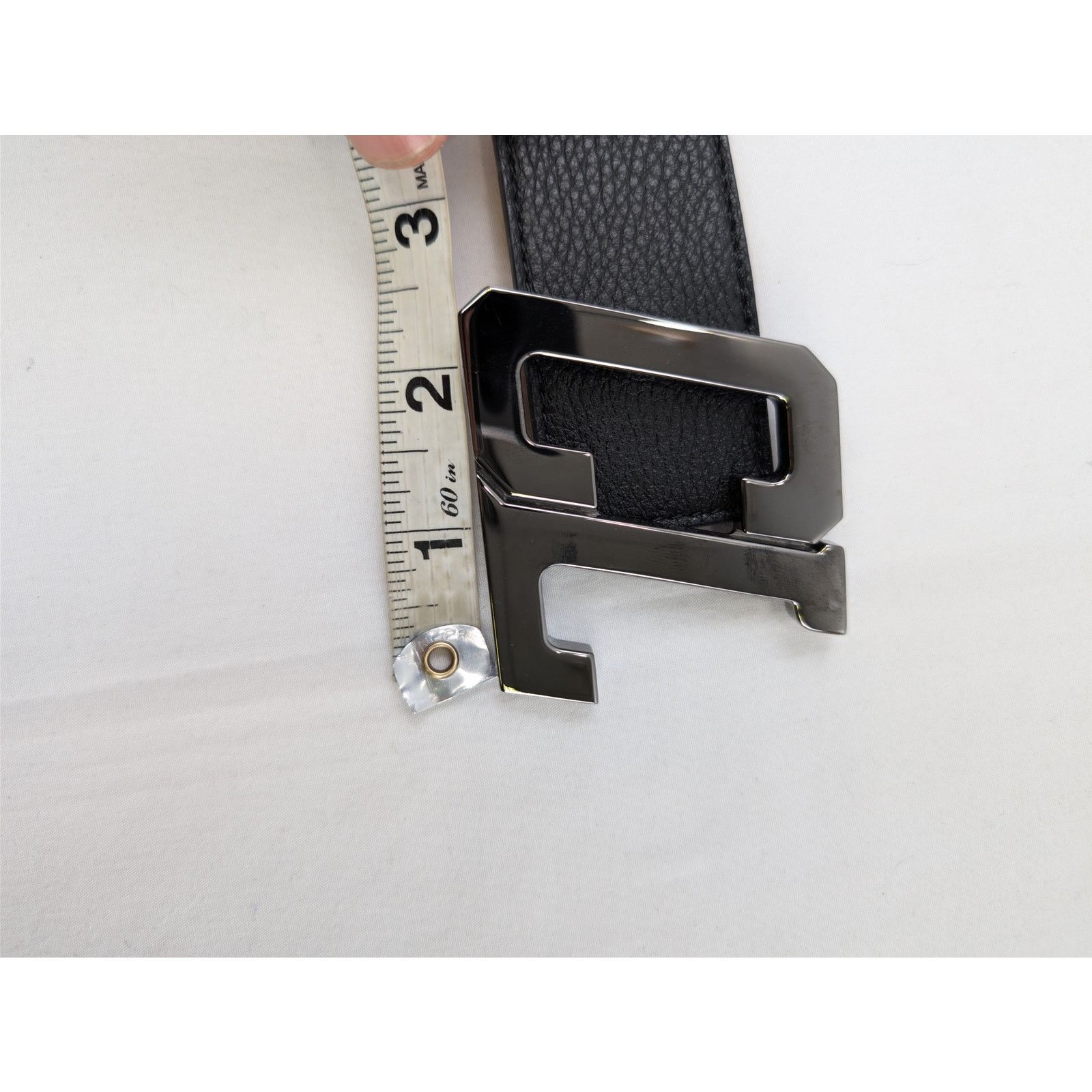 Christian Louboutin o1rshd1 Size: 85 / leather CL Logo belt in black Size 34 - 5 Thumbnail