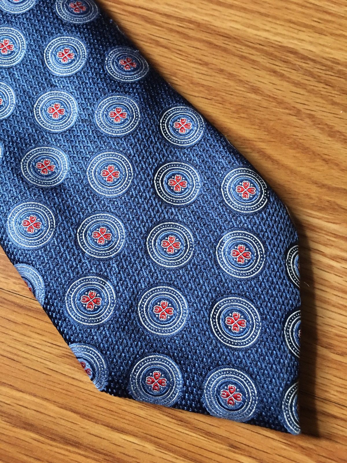 Ermenegildo Zegna Ermenegildo Zegna Blue Designer Silk Mens Tie Size ONE SIZE - 4 Thumbnail