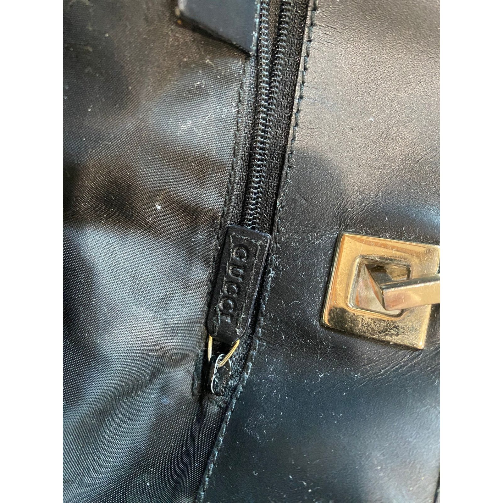 Gucci Vintage 00's Gucci Black Monogram Canvas Tote Size ONE SIZE - 10 Thumbnail