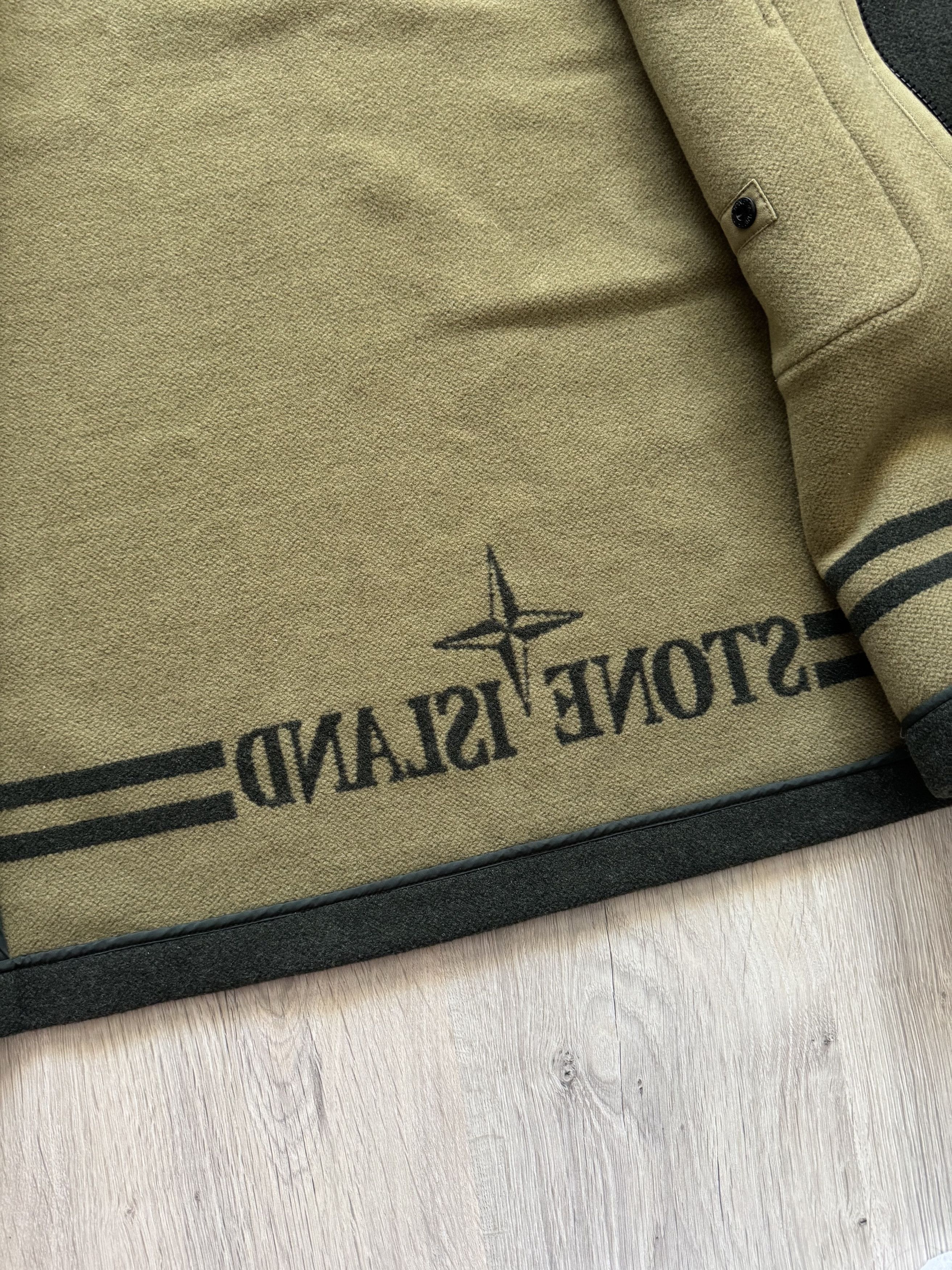 Stone Island Stone Island Panno Jacquard Wool Long Coat Green Jacket Size US S / EU 44-46 / 1 - 9 Thumbnail