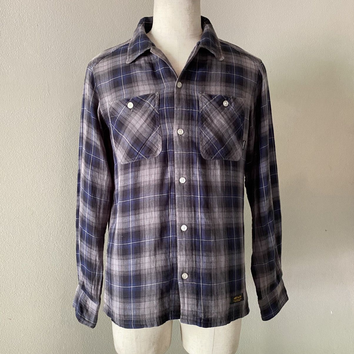 Neighborhood Neighborhood MEDIUM-REGULAR Navy Plaid Flannel Shirt Size US M / EU 48-50 / 2 - 15 Thumbnail