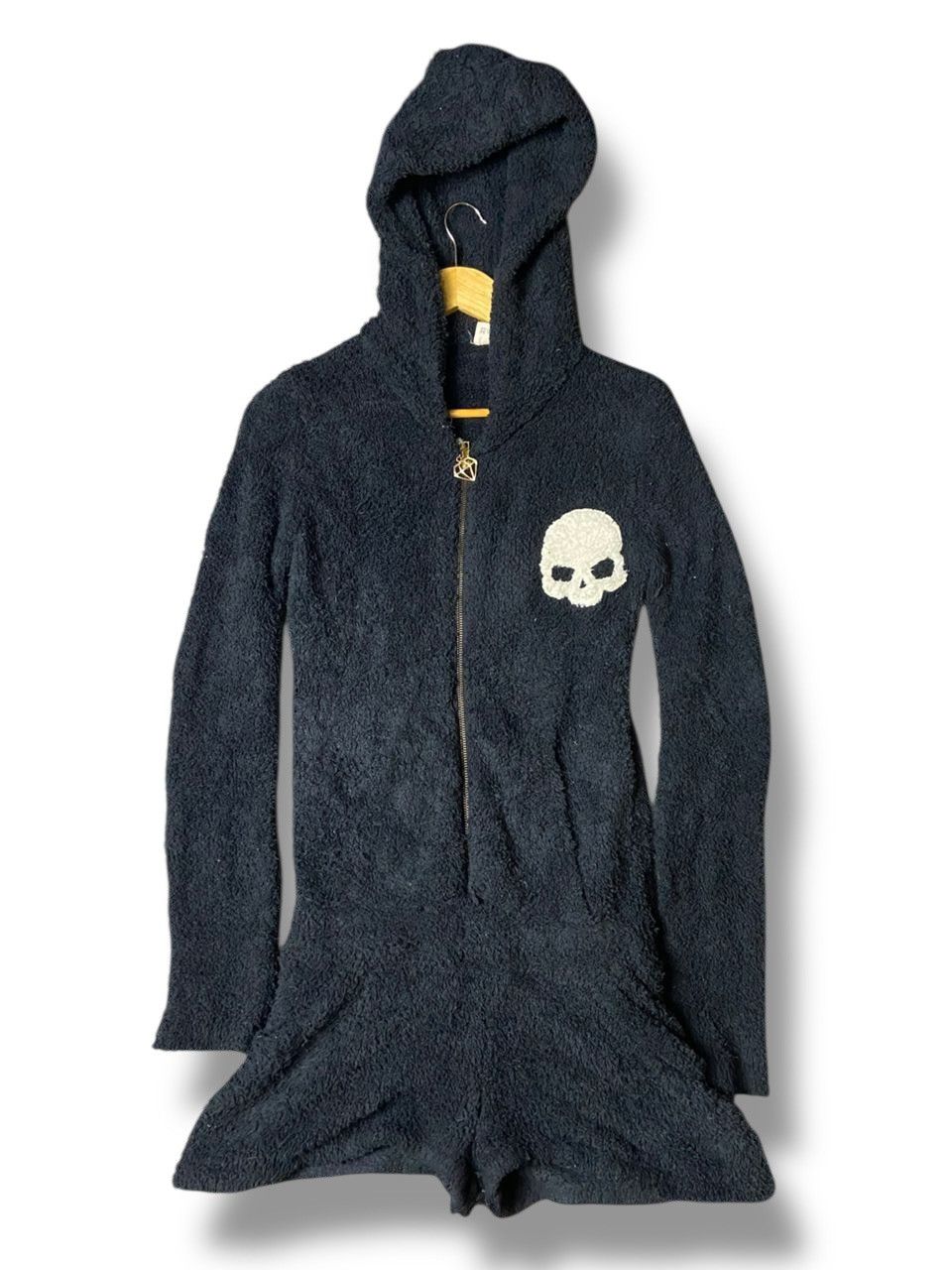 Strange Heaven Punk Skull Embroidered Fleece Hoodie (124)