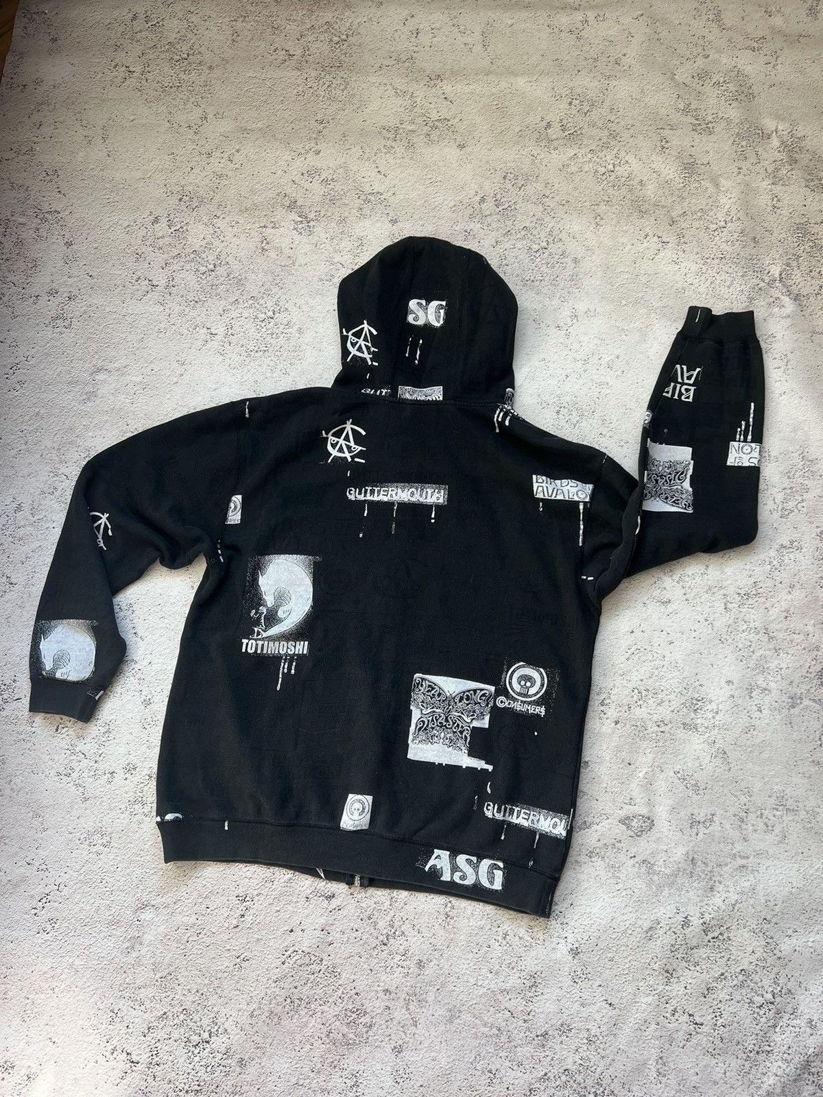 Vintage × Volcom Y2K Volkom Guttermouth Rare Vintage Print Hoodie sk8 Size US XL / EU 56 / 4 - 7 Thumbnail