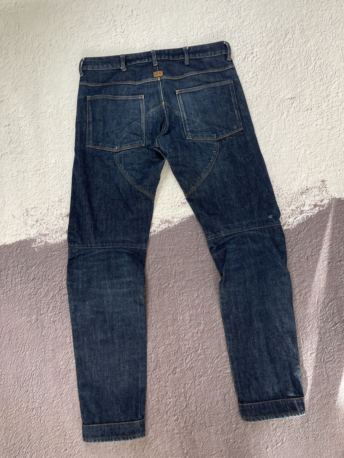 G-Star G-Star Raw double knee indigo blue biker style jeans denim Size US 36 / EU 52 - 12 Thumbnail