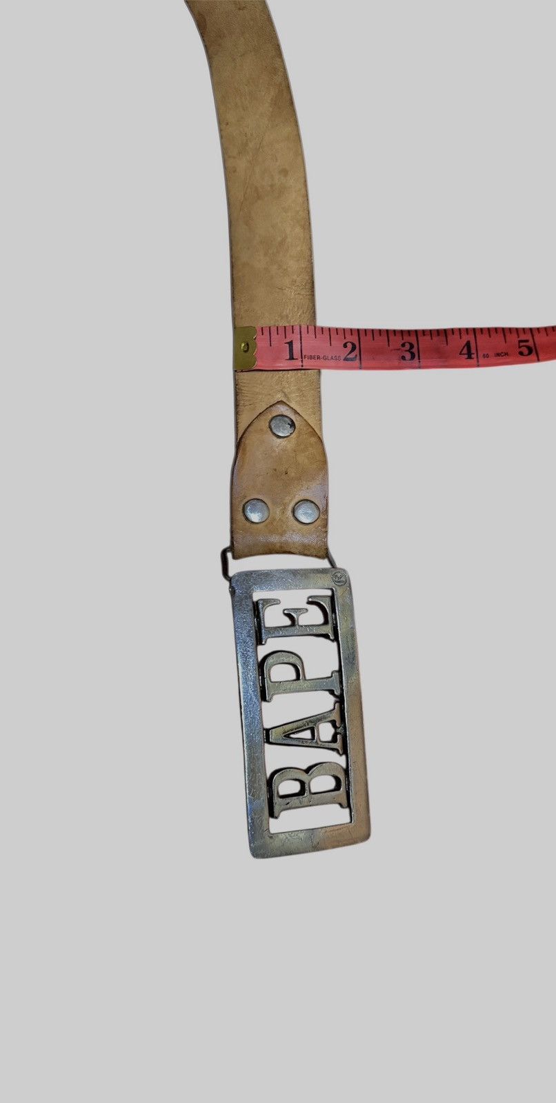 Bape A Bathing Ape x BAPE Leather Belt Made In Japan Size ONE SIZE - 9 Thumbnail