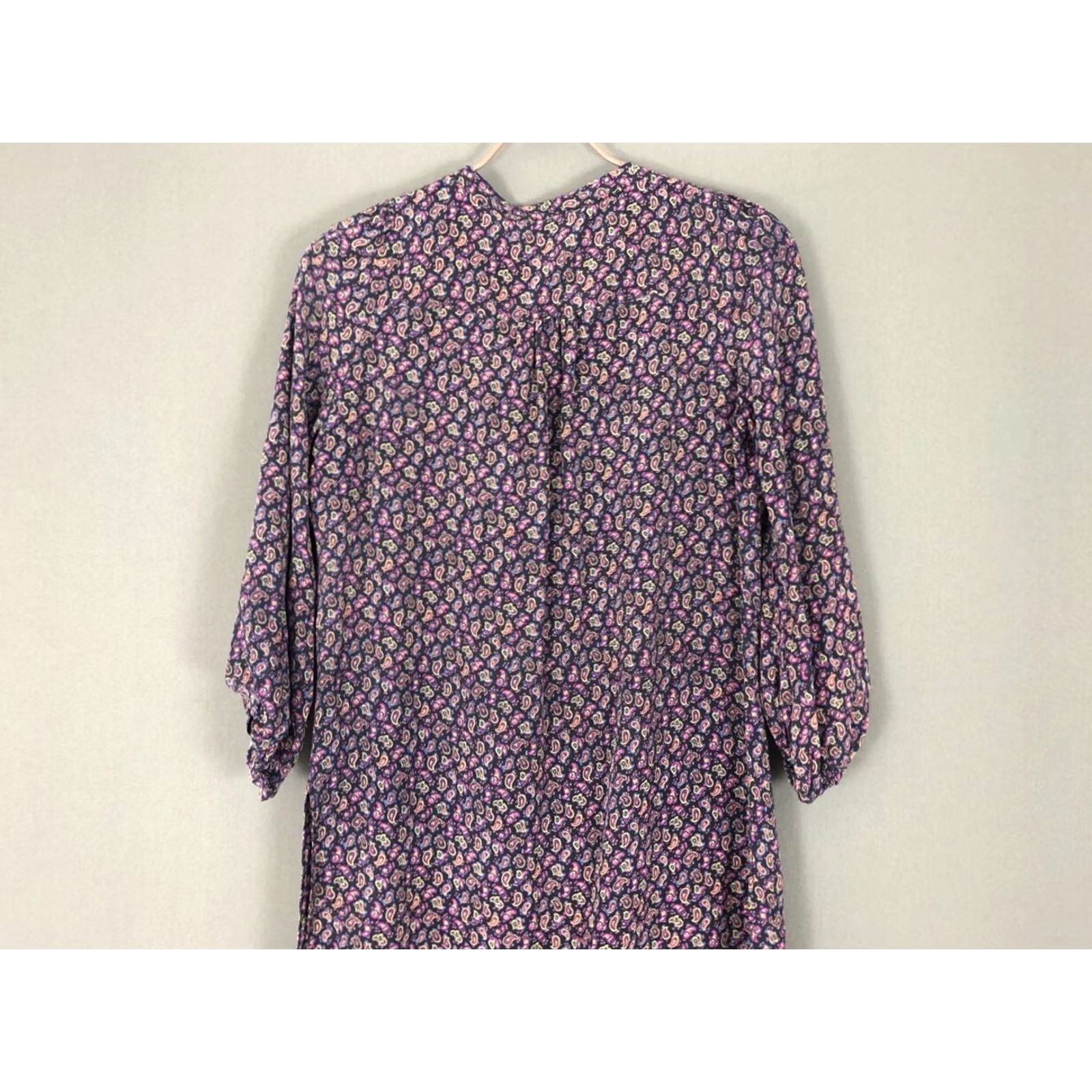 Maje Maje Button-Up Pleated Tunic Silk Purple Women M Size M / US 6-8 / IT 42-44 - 4 Thumbnail