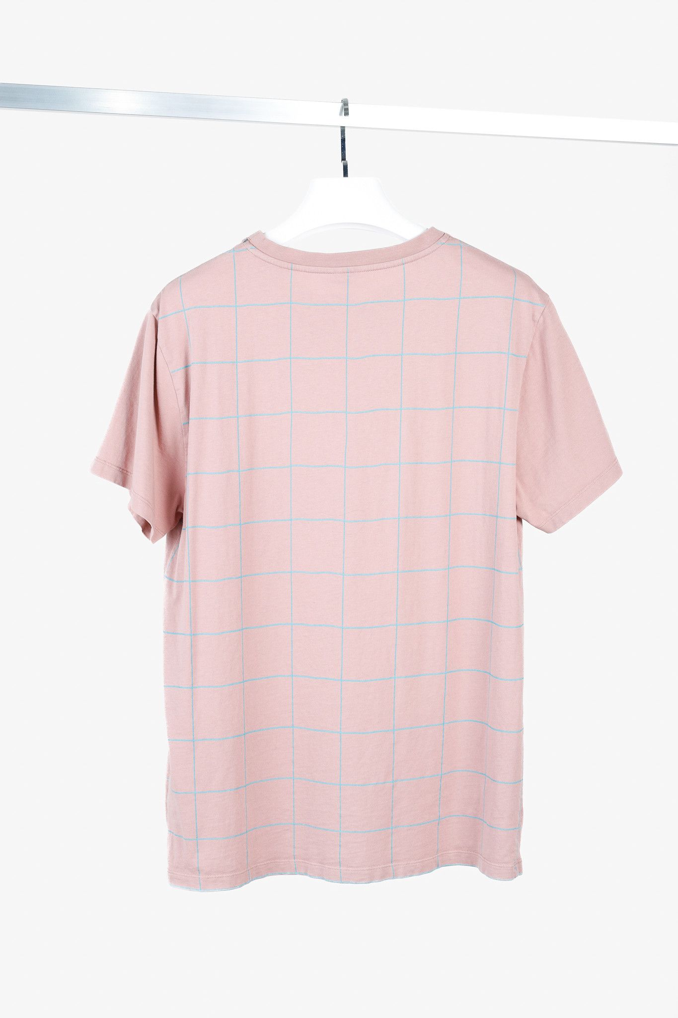 Loewe Loewe Logo Check Print Pink Short-Sleeve Cotton T-Shirt Size M / US 6-8 / IT 42-44 - 2 Thumbnail