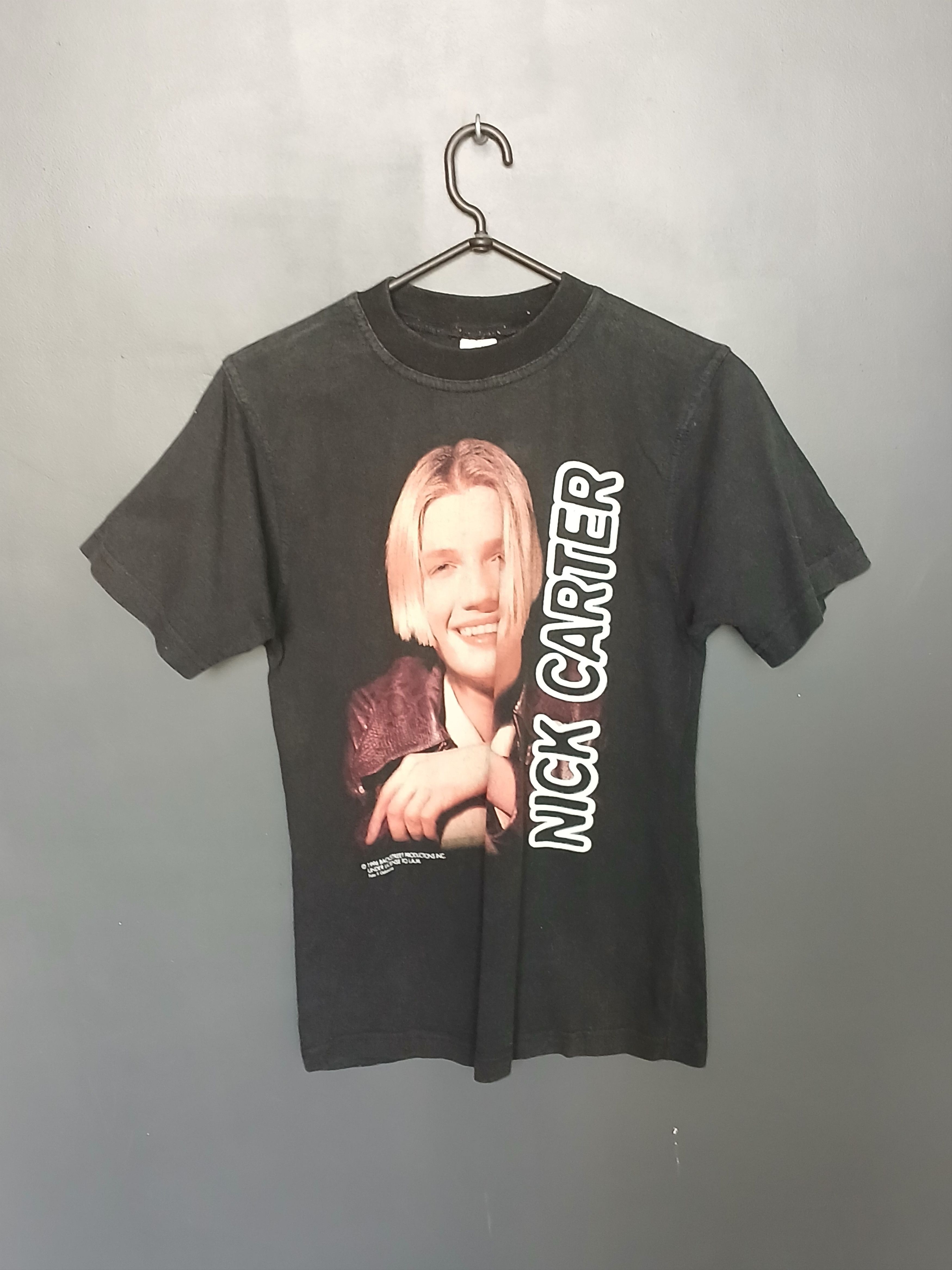 Band Tees × Vintage Vintage 1996 Backstreet Boys Nick Carter T-Shirt Size US S / EU 44-46 / 1 - 1 Thumbnail