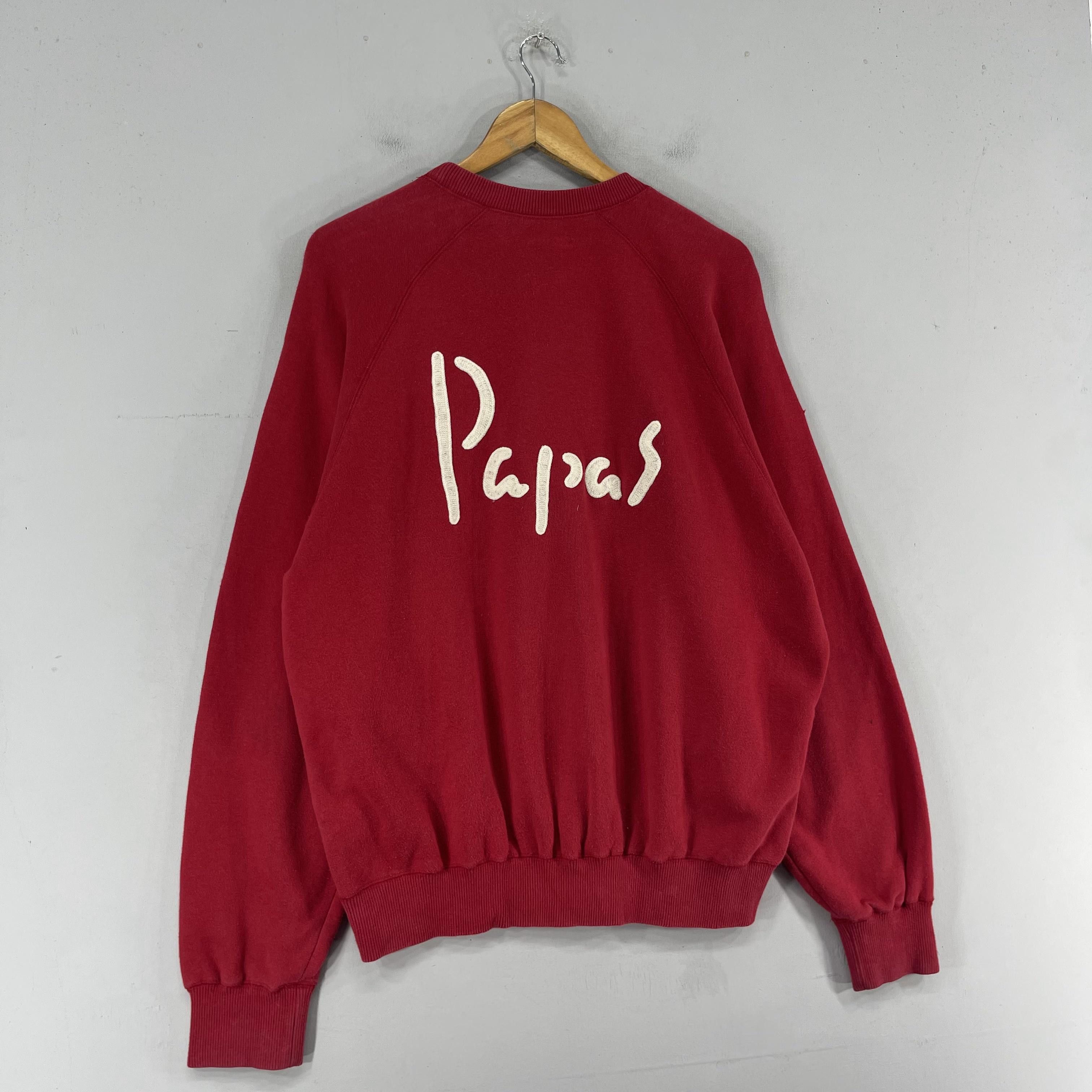 Japanese Brand × Vintage Vintage 90s PAPAS Maniere De Heming Crewneck Sweatshirt Size US L / EU 52-54 / 3 - 8 Thumbnail
