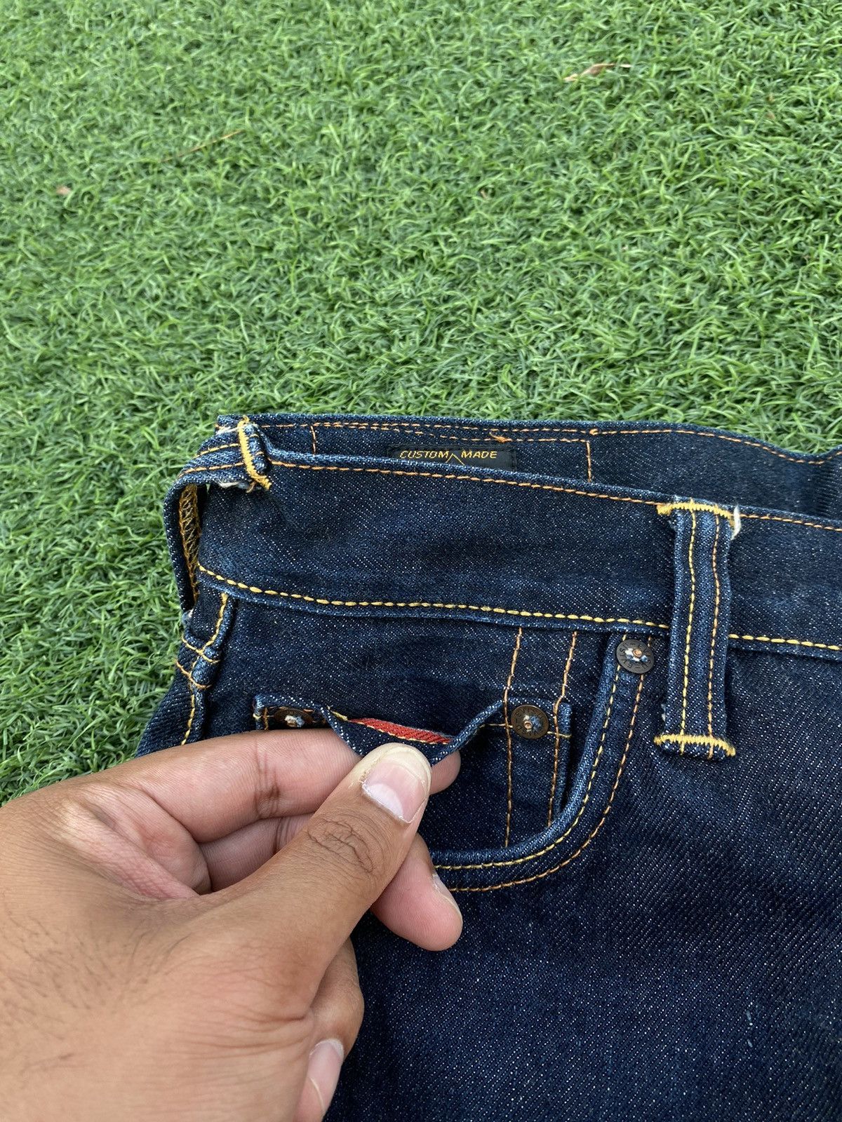 Evisu EVISU ONE GOD BRAND JEANS SELVEDGE Size US 30 / EU 46 - 7 Thumbnail