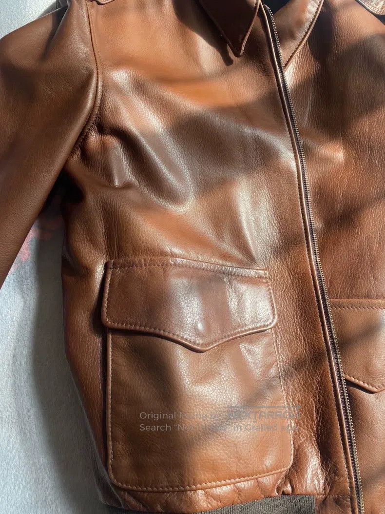 Schott Schott Calf leather limited edition slim fit flight jacket Size US L / EU 52-54 / 3 - 6 Thumbnail